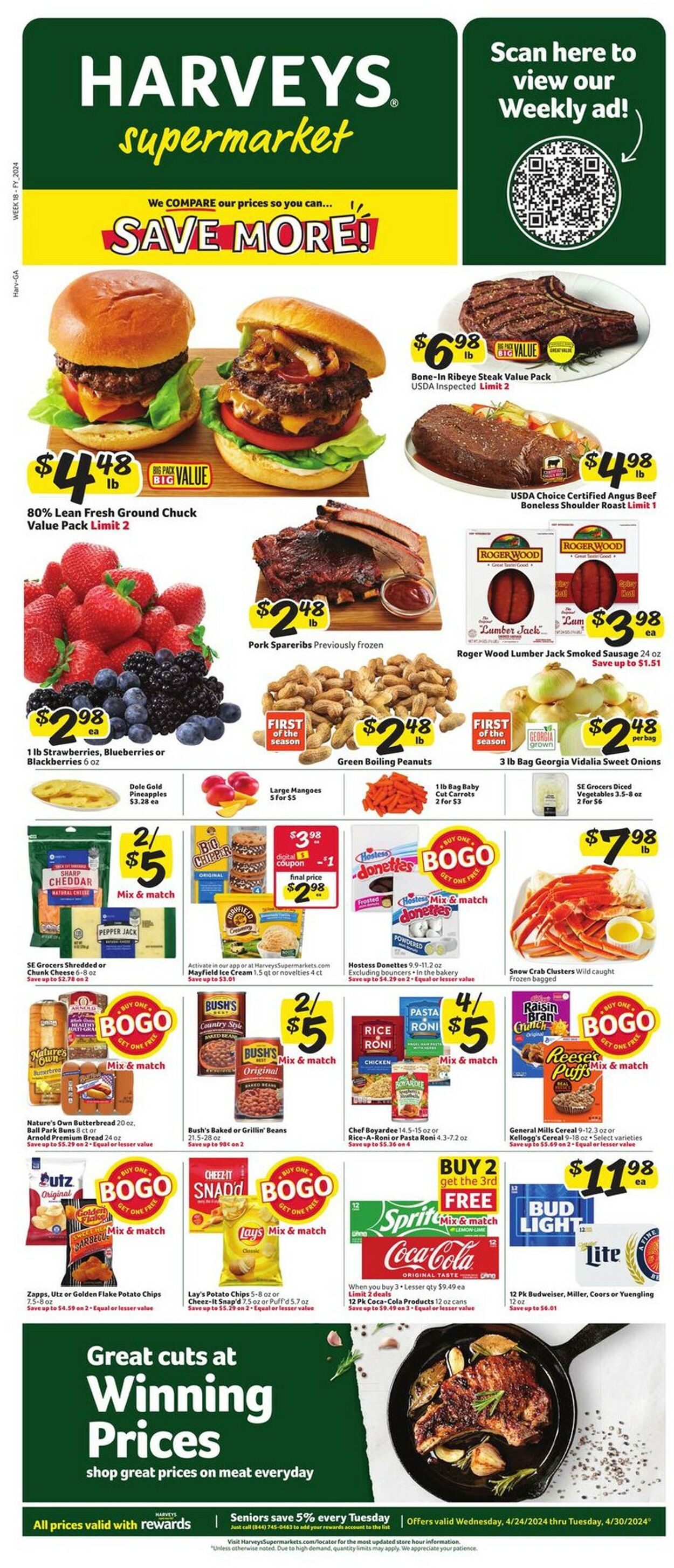 Harveys Supermarket Weekly Ad Circular - valid 04/24-04/30/2024