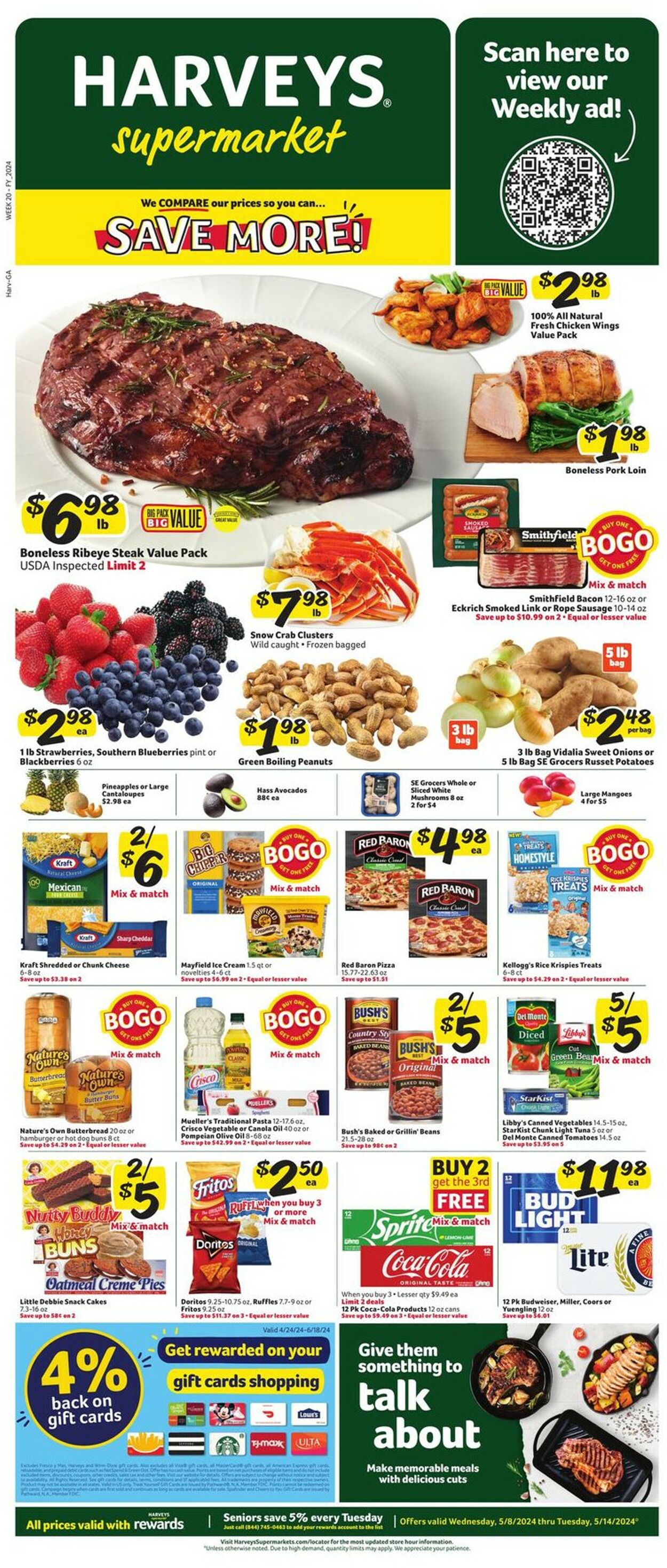 Harveys Supermarket Weekly Ad Circular - valid 05/08-05/14/2024