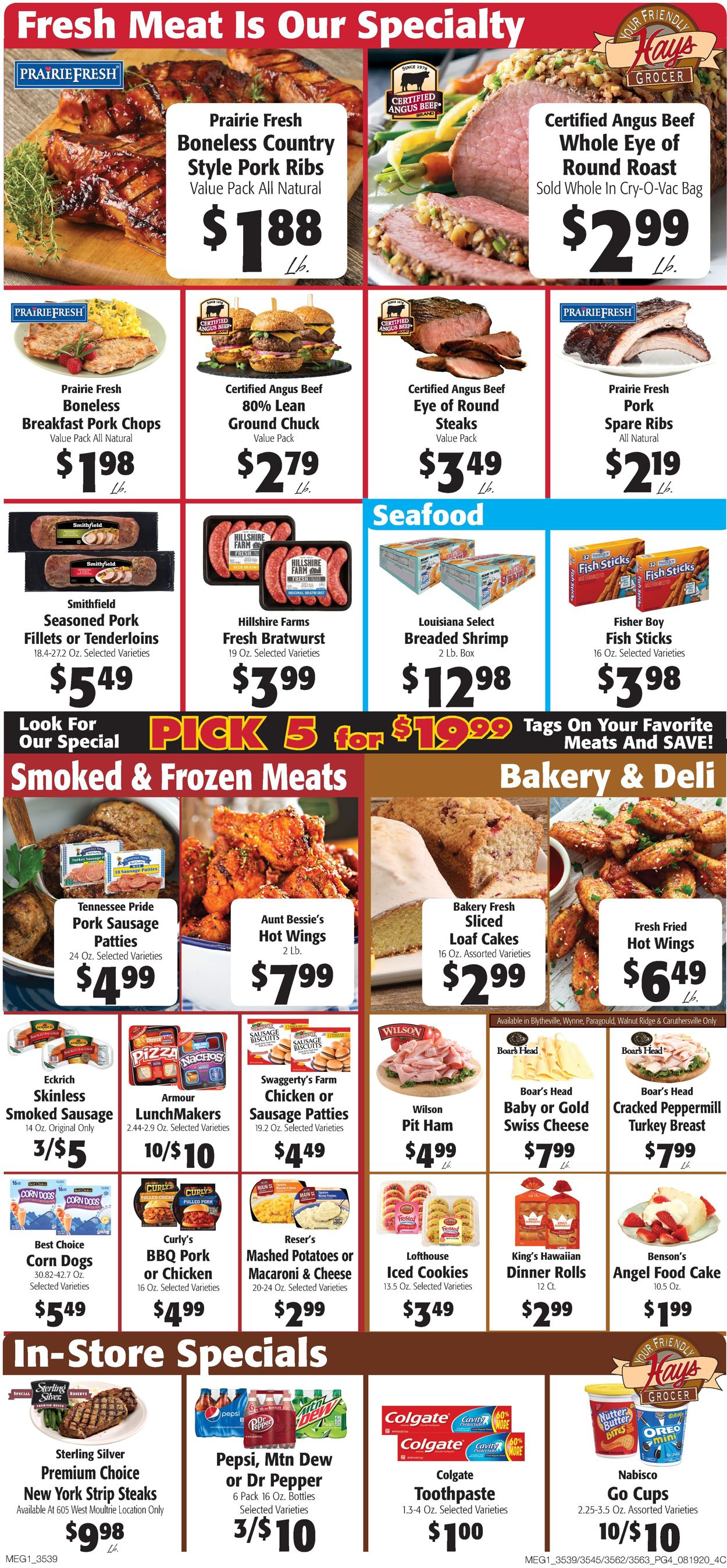 Hays Supermarket Weekly Ad Circular - valid 08/19-08/25/2020 (Page 4)