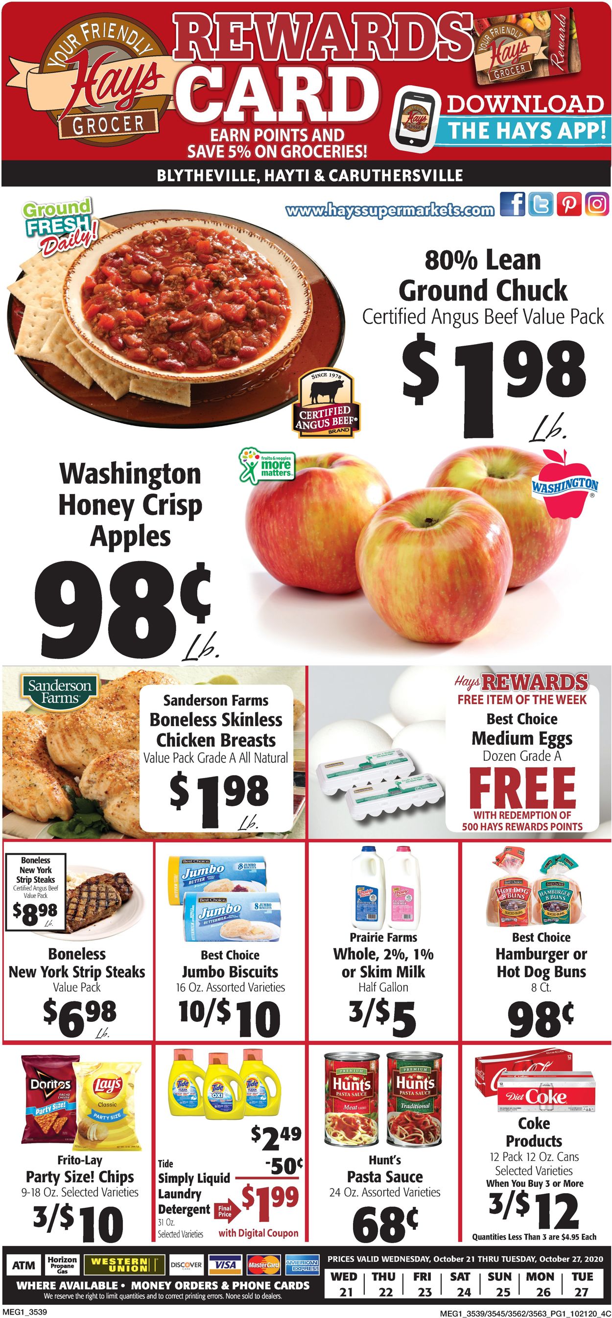 Hays Supermarket Weekly Ad Circular - valid 10/21-10/27/2020 (Page 3)