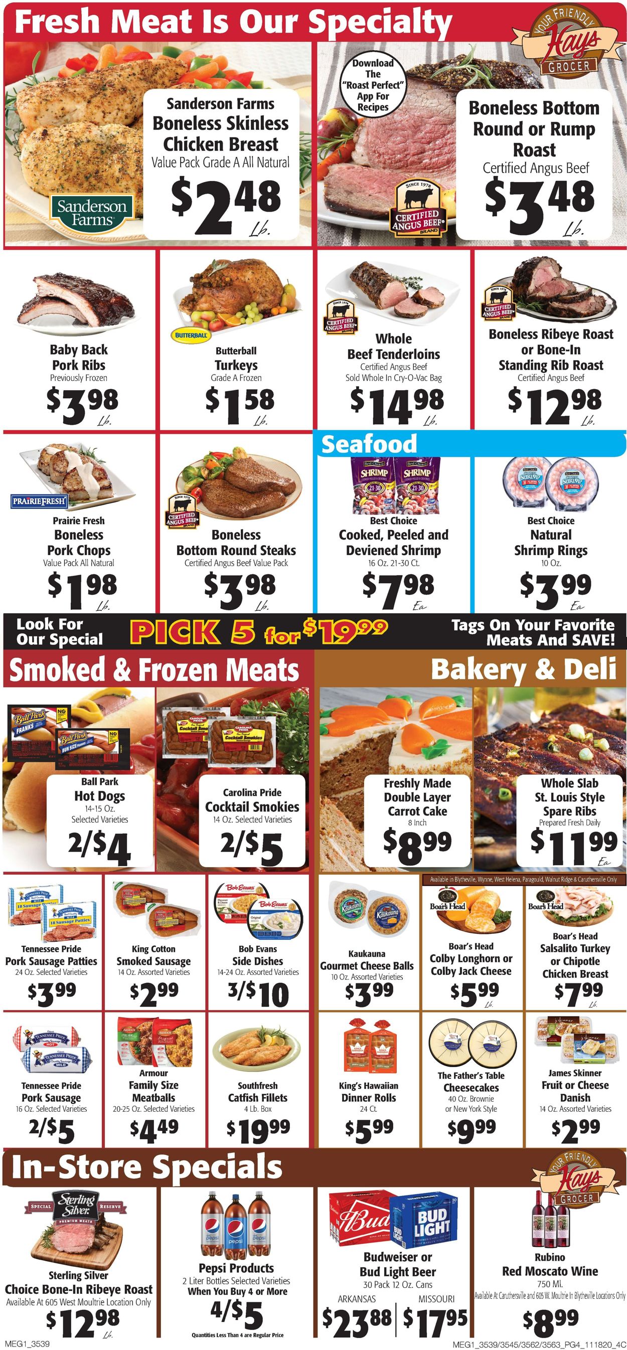 Hays Supermarket Thanksgiving ad 2020 Weekly Ad Circular - valid 11/18-11/26/2020 (Page 6)