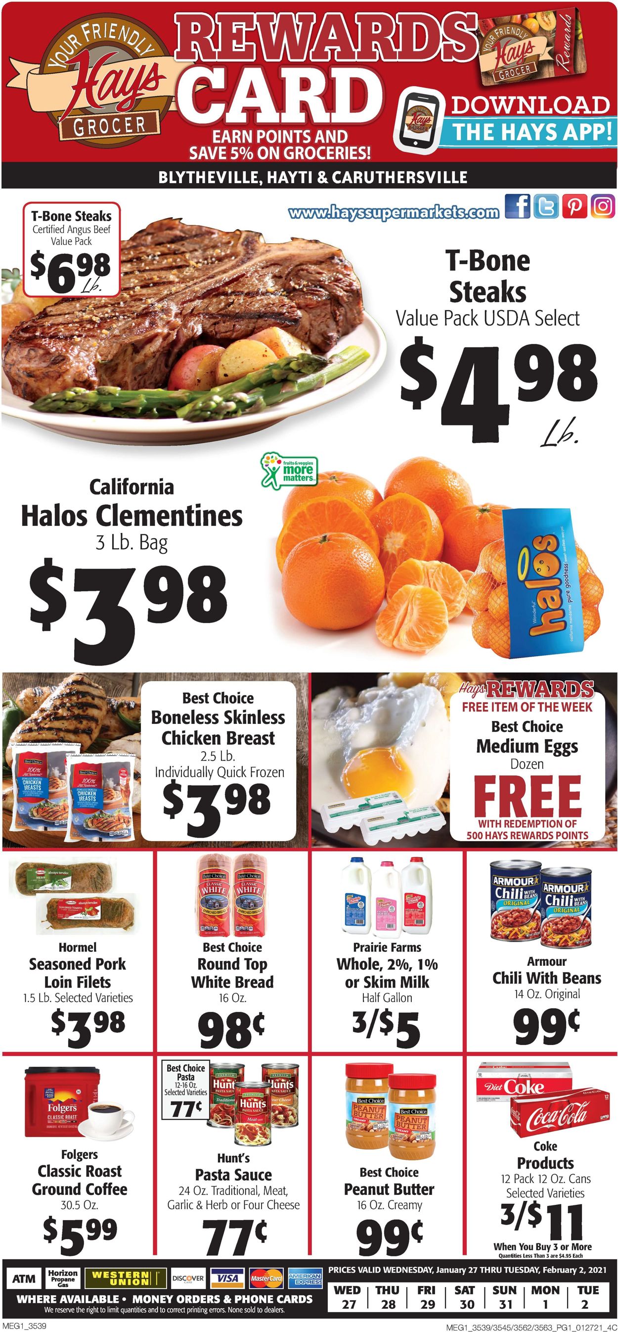 Hays Supermarket Weekly Ad Circular - valid 01/27-02/02/2021