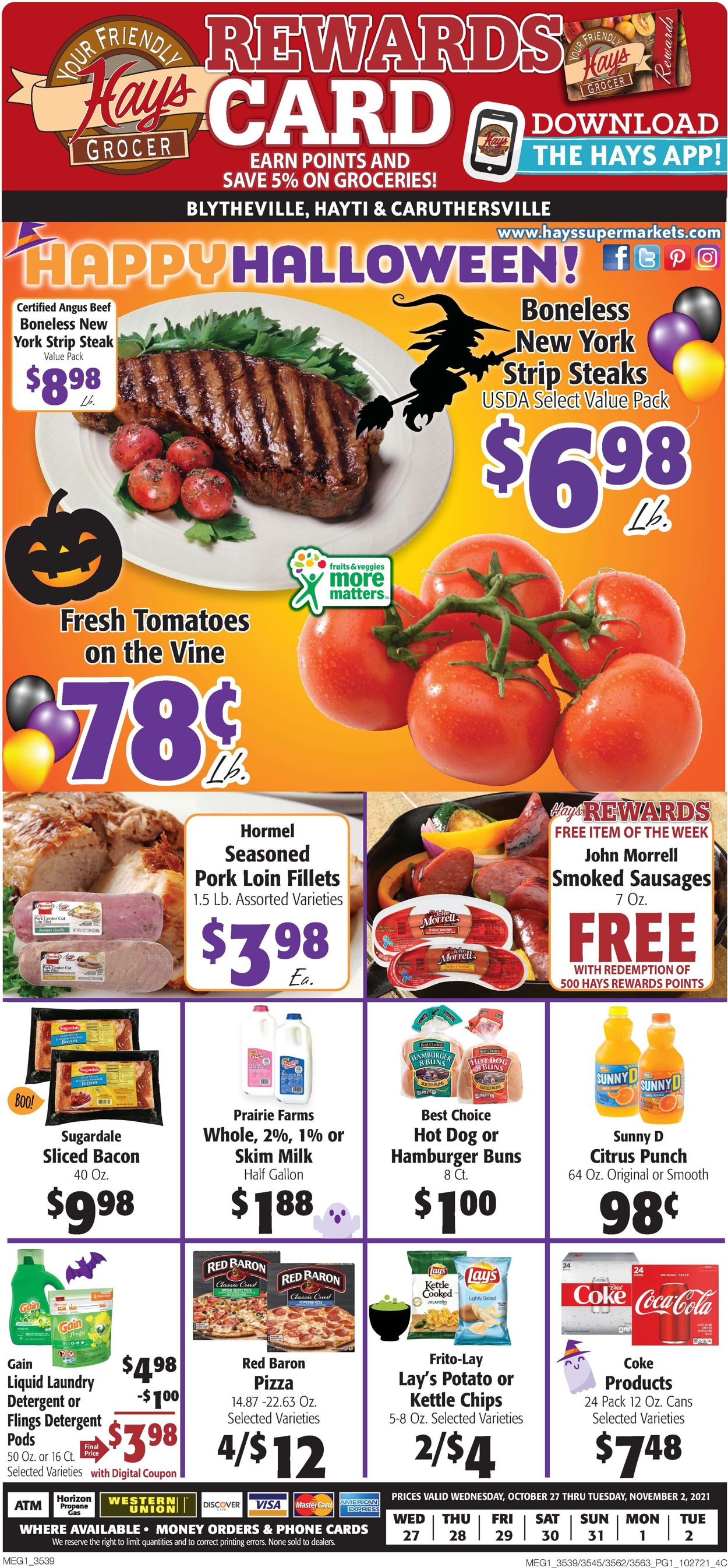 Hays Supermarket HALLOWEEN 2021 Weekly Ad Circular - valid 10/27-11/02/2021 (Page 3)