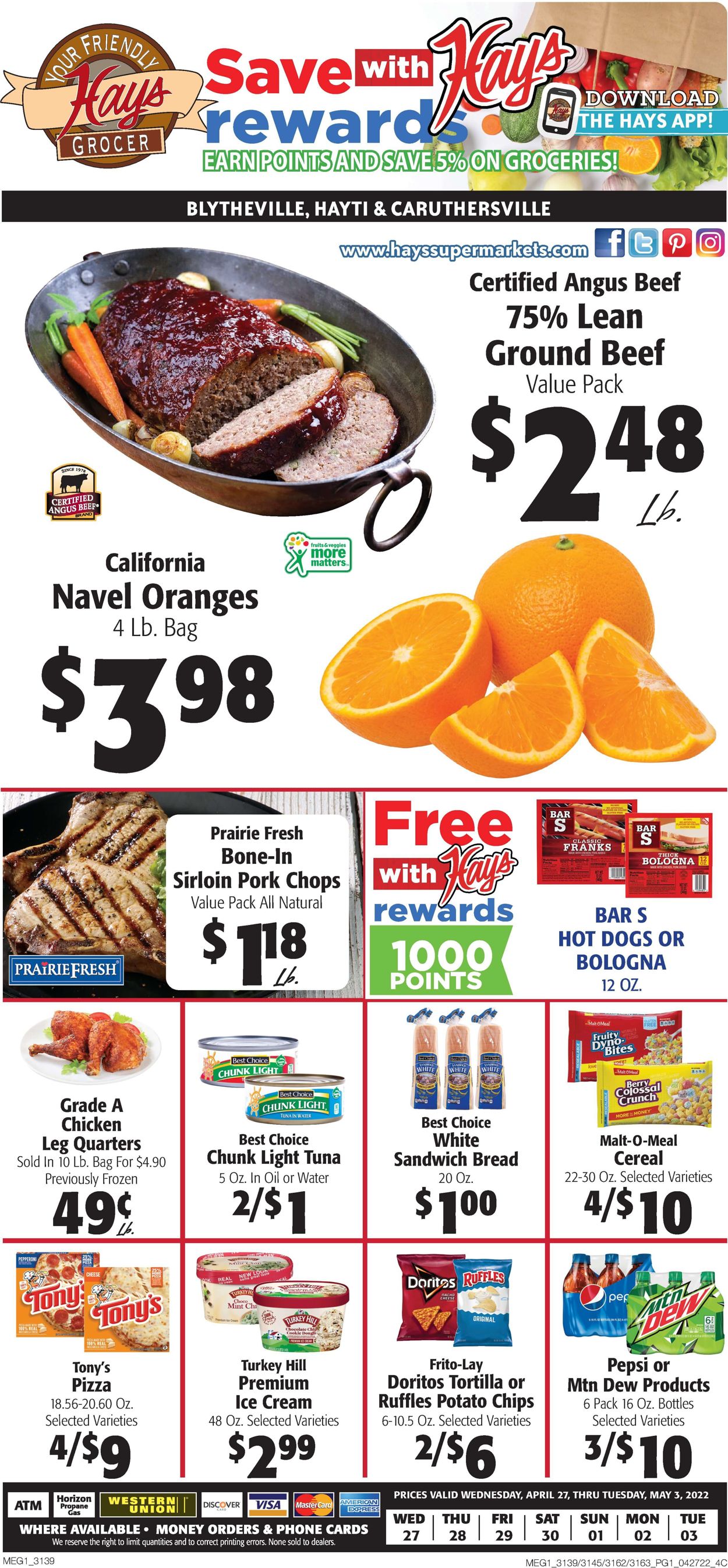 Hays Supermarket Weekly Ad Circular - valid 04/27-05/03/2022 (Page 3)