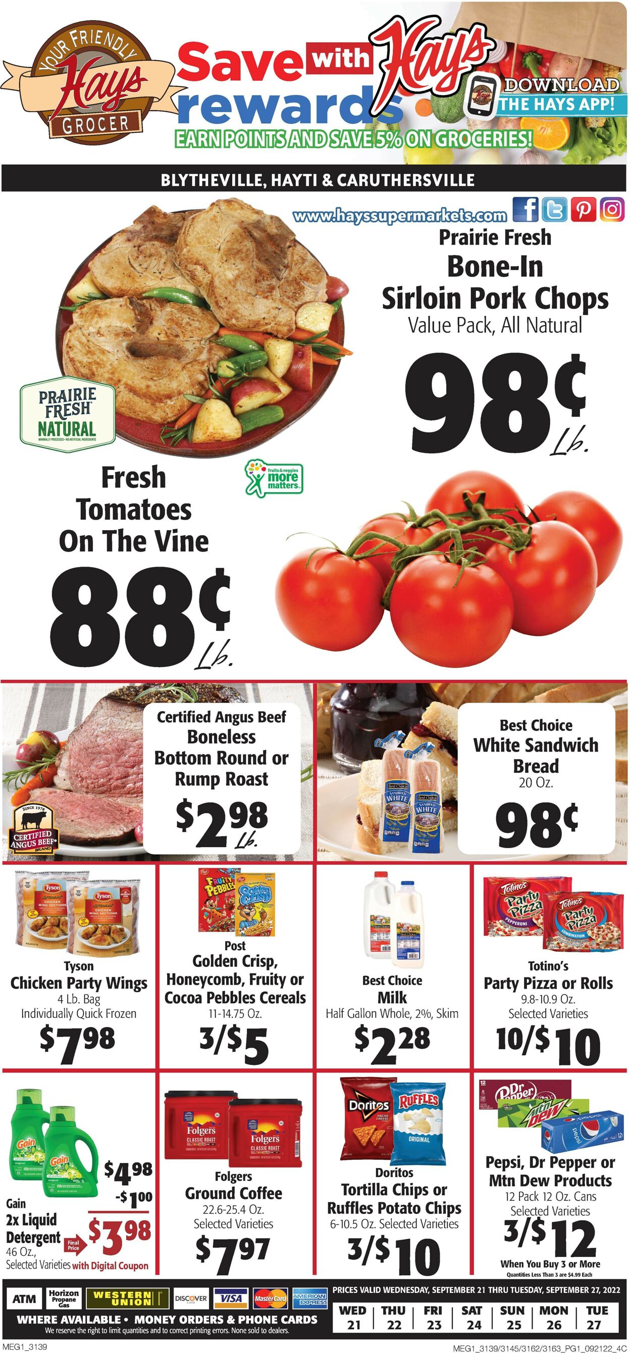 Hays Supermarket Weekly Ad Circular - valid 09/21-09/27/2022