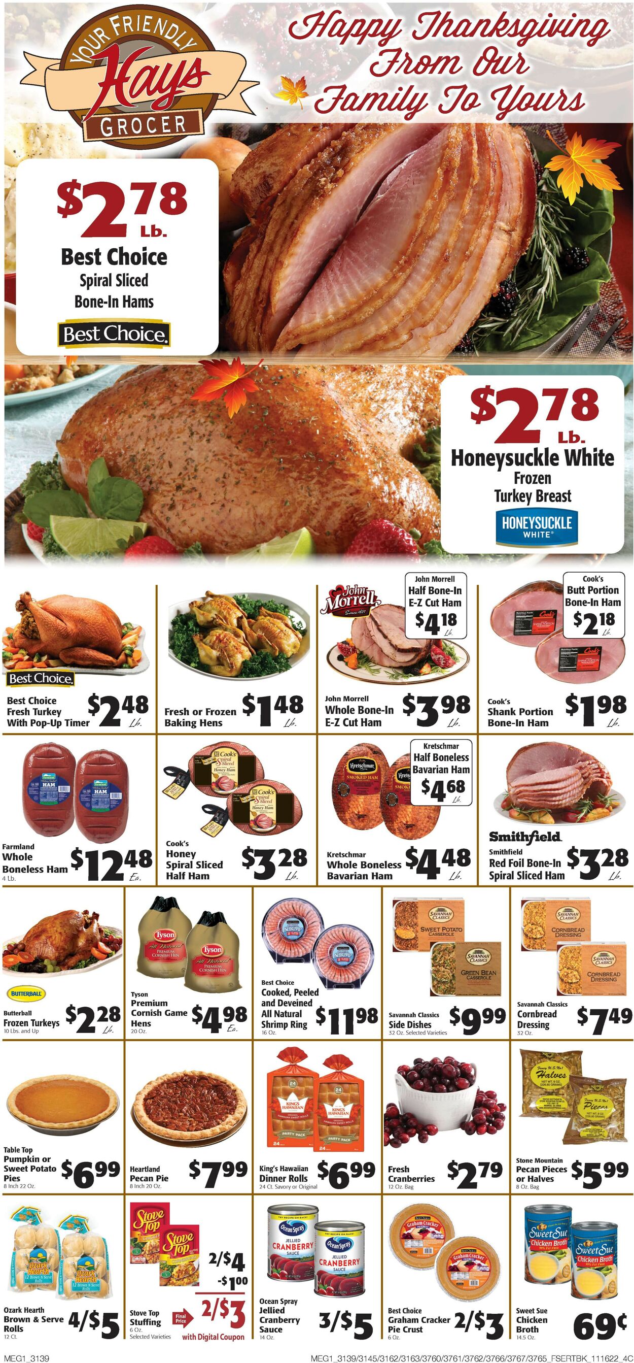 Hays Supermarket Weekly Ad Circular - valid 11/16-11/24/2022 (Page 2)