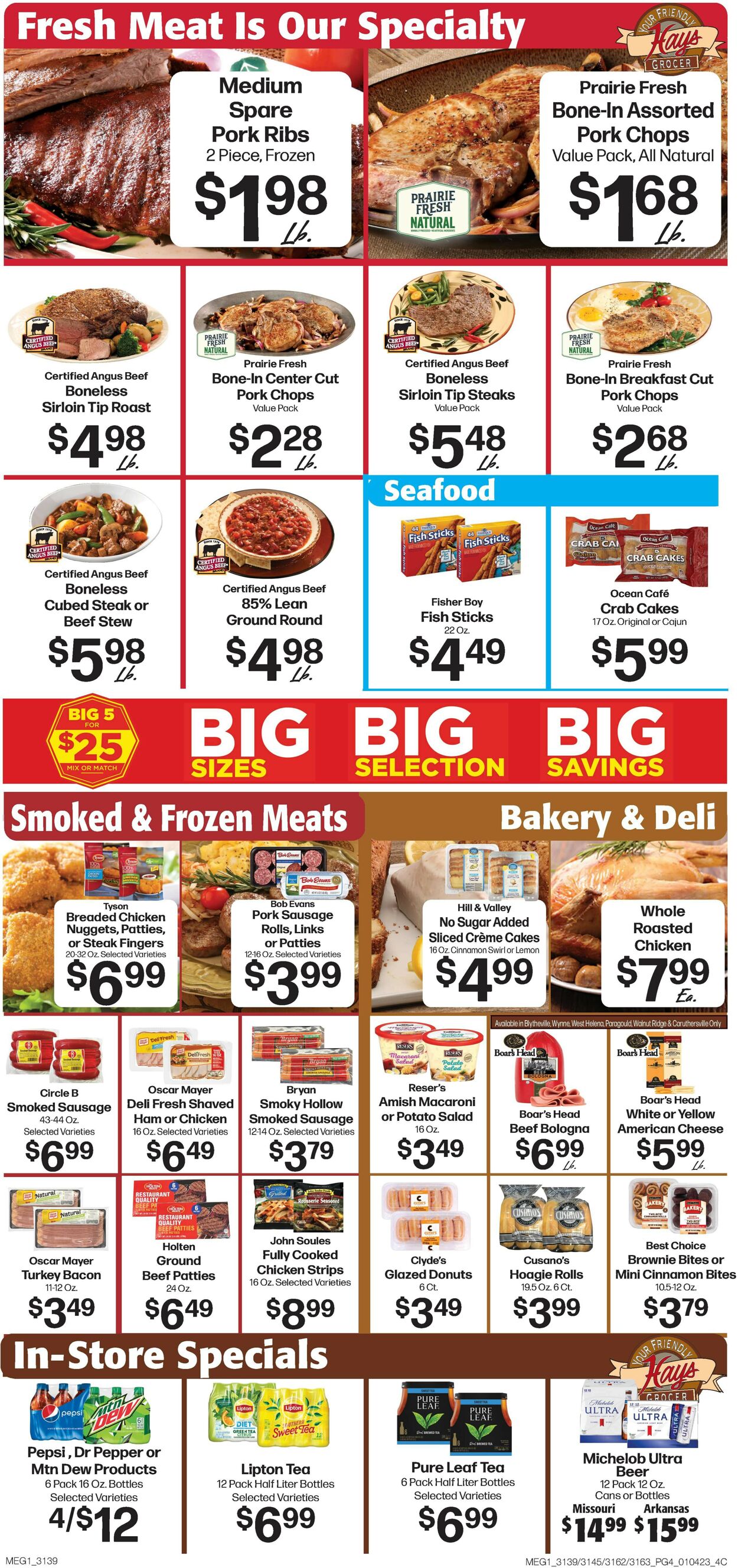 Hays Supermarket Weekly Ad Circular - valid 01/04-01/10/2023 (Page 6)