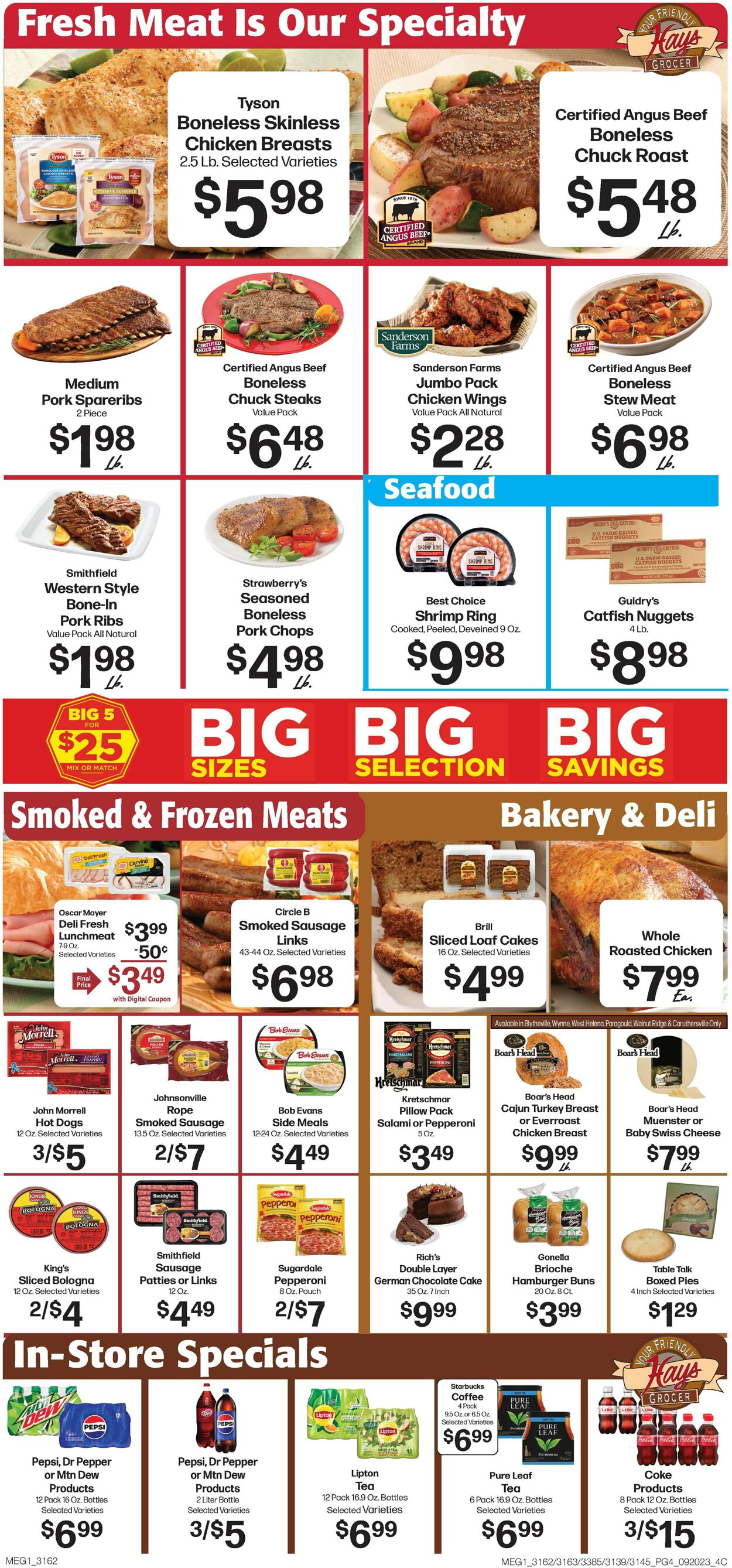Hays Supermarket Weekly Ad Circular - valid 09/20-09/26/2023 (Page 4)