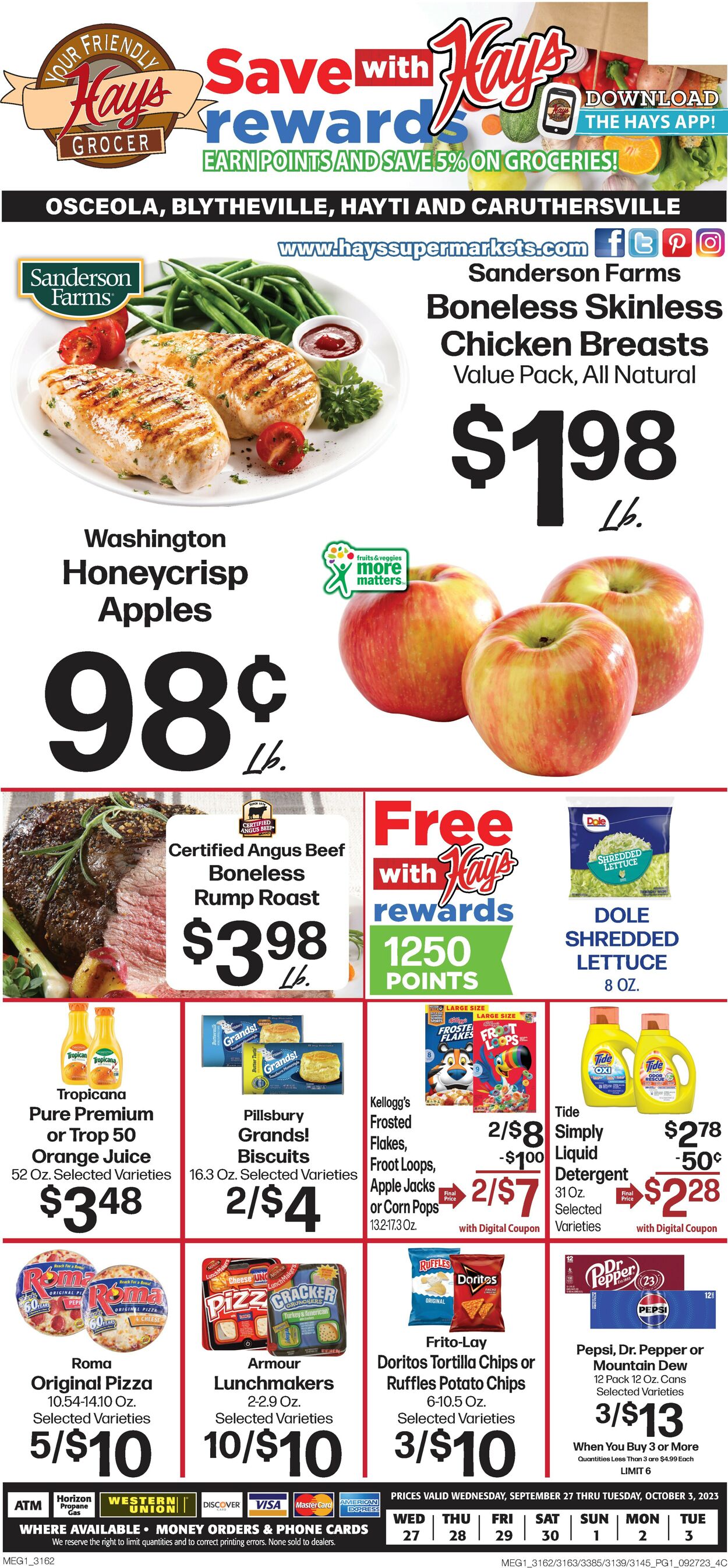Hays Supermarket Weekly Ad Circular - valid 09/27-10/03/2023 (Page 3)