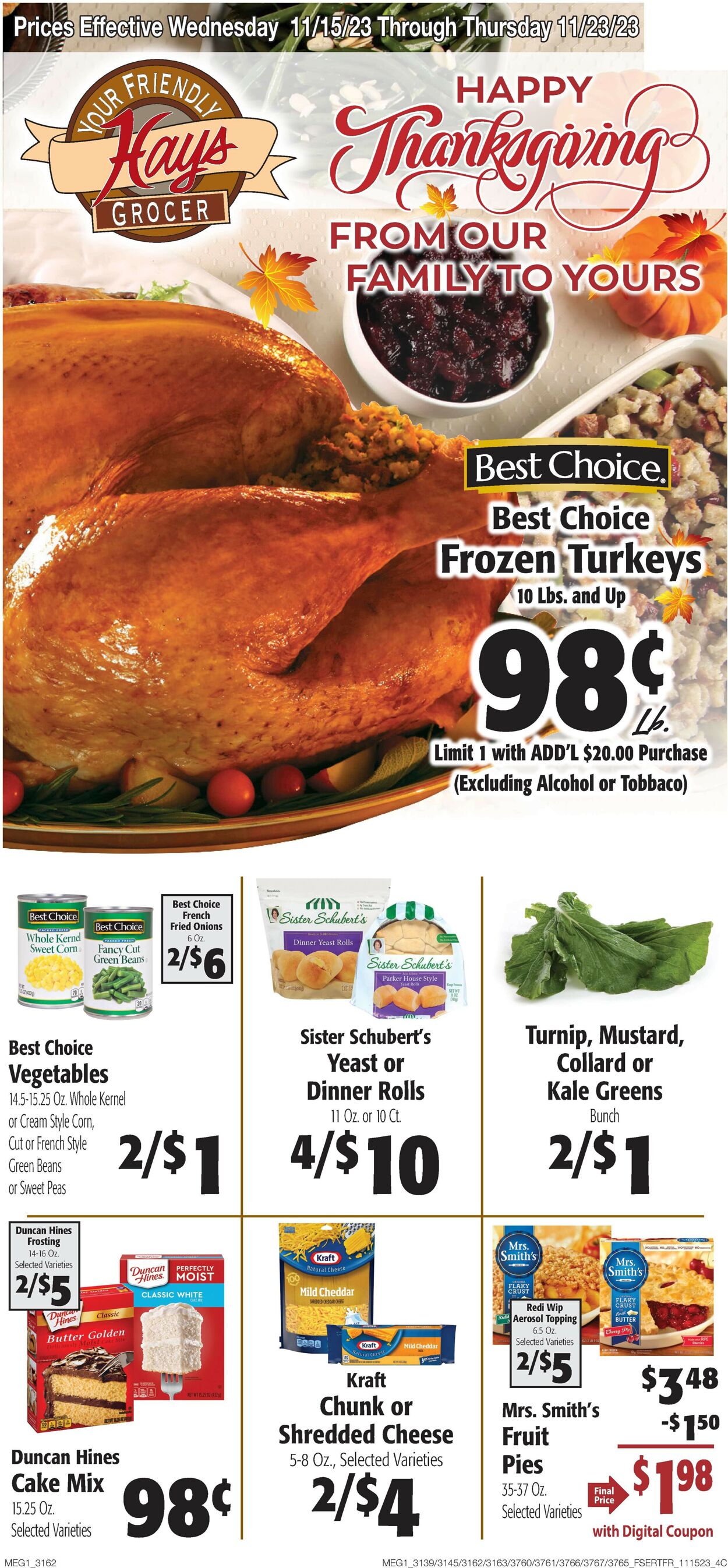 Hays Supermarket Weekly Ad Circular - valid 11/15-11/23/2023
