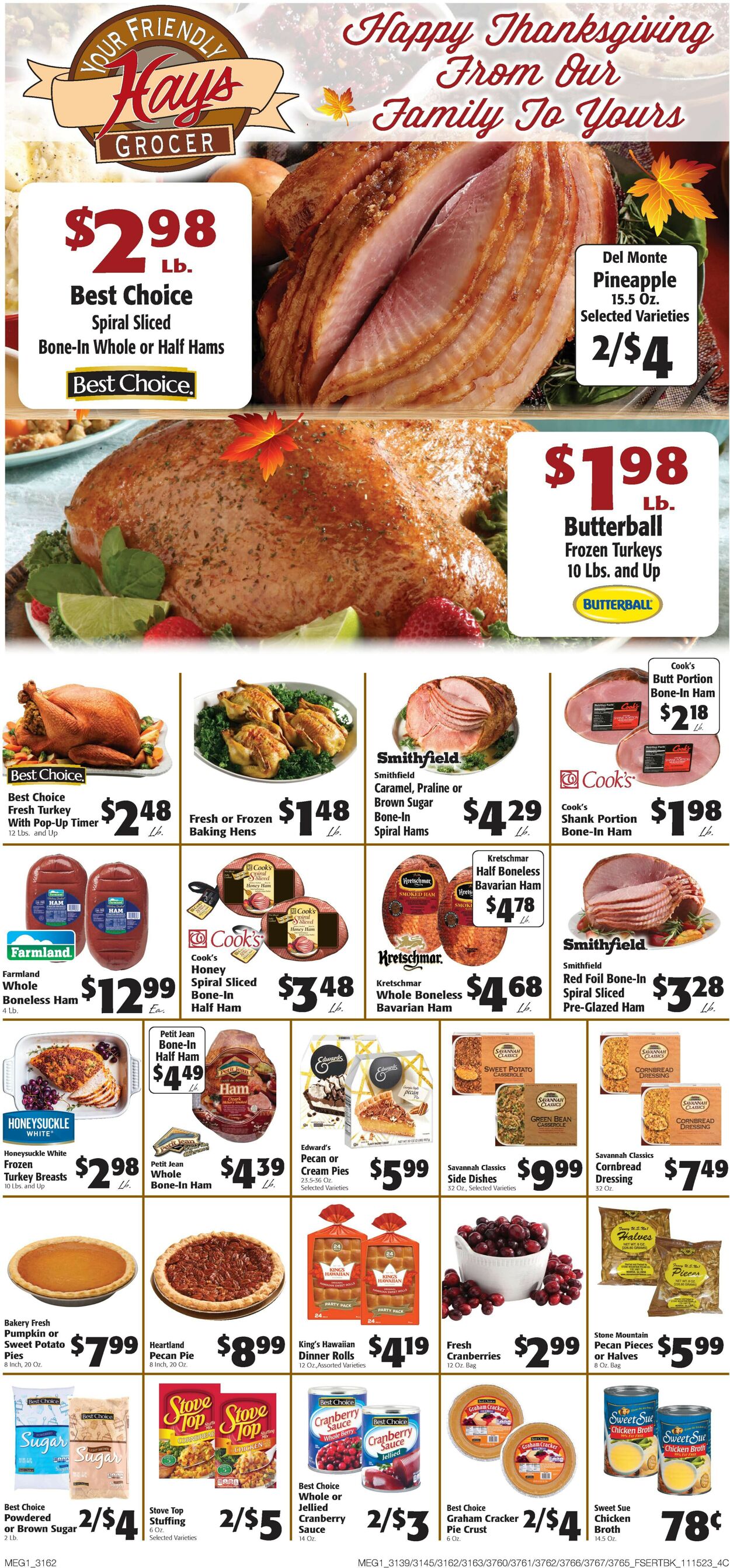 Hays Supermarket Weekly Ad Circular - valid 11/15-11/23/2023 (Page 2)