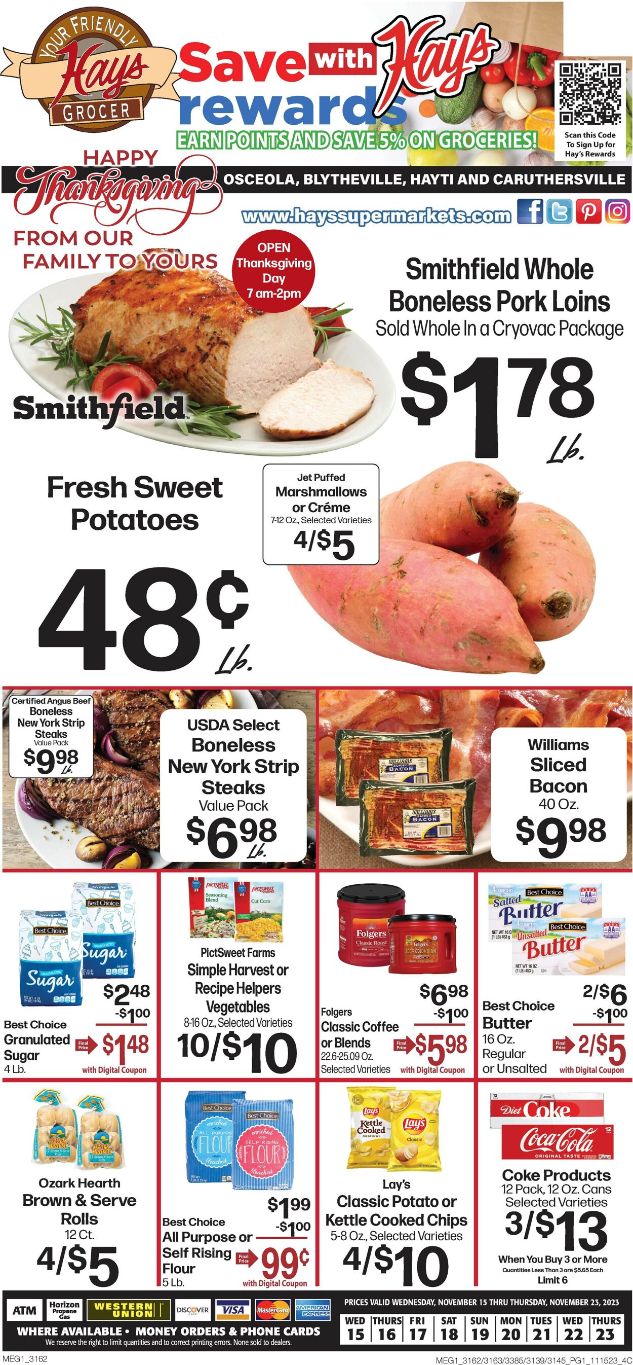 Hays Supermarket Weekly Ad Circular - valid 11/15-11/23/2023 (Page 3)