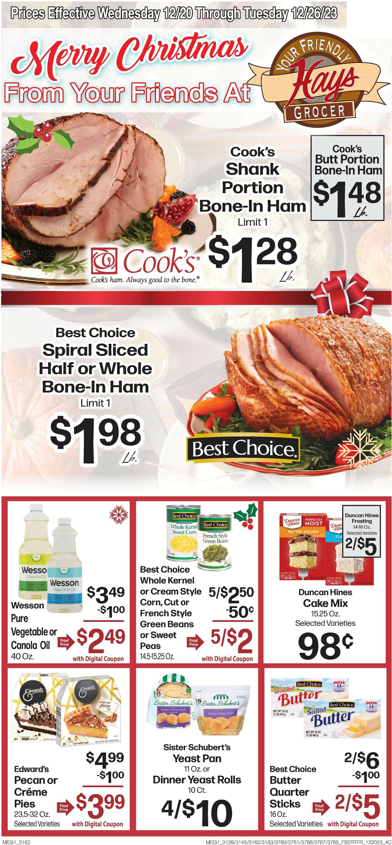 Hays Supermarket Weekly Ad Circular - valid 12/20-12/26/2023