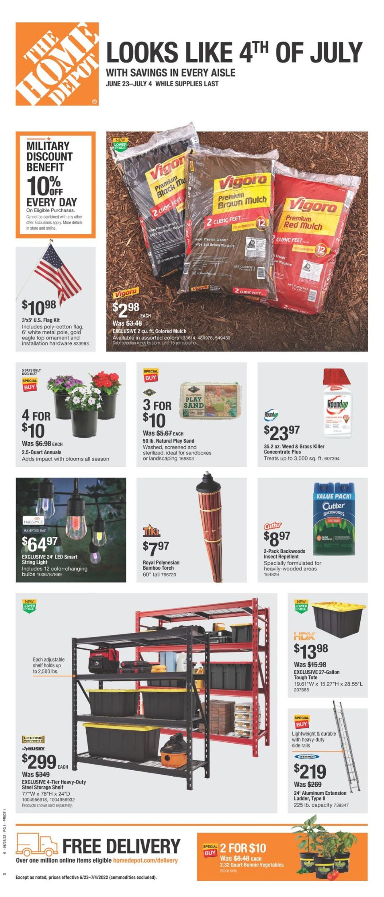 Home Depot Weekly Ad Circular - valid 06/23-07/04/2022