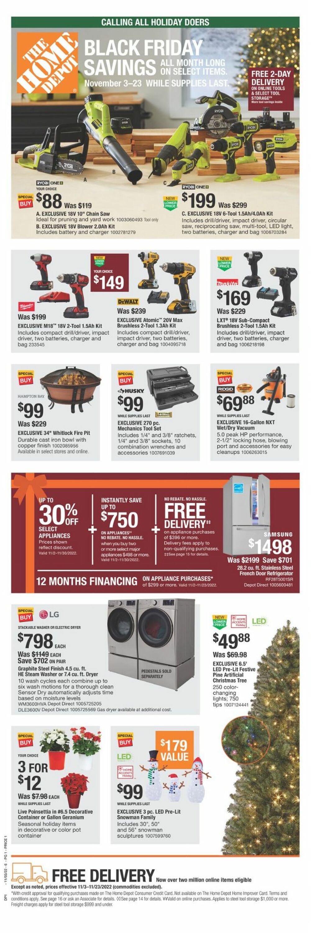 Home Depot Weekly Ad Circular - valid 11/03-11/23/2022