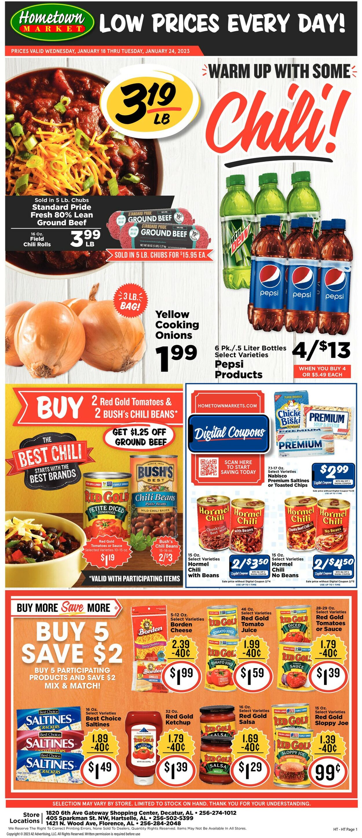 Hometown Market Weekly Ad Circular - valid 01/18-01/24/2023