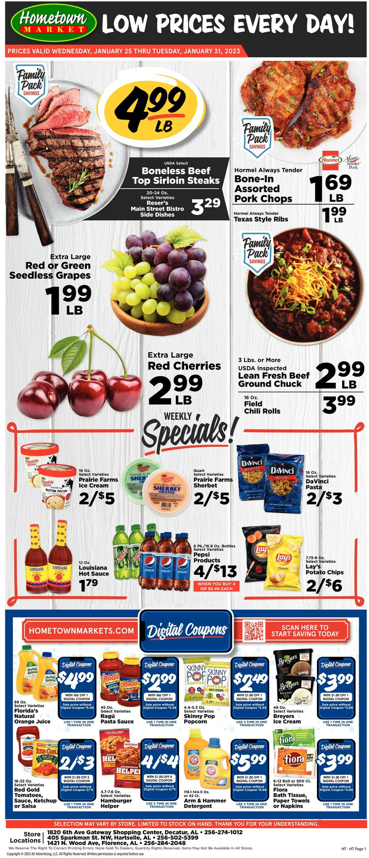 Hometown Market Weekly Ad Circular - valid 01/25-01/31/2023