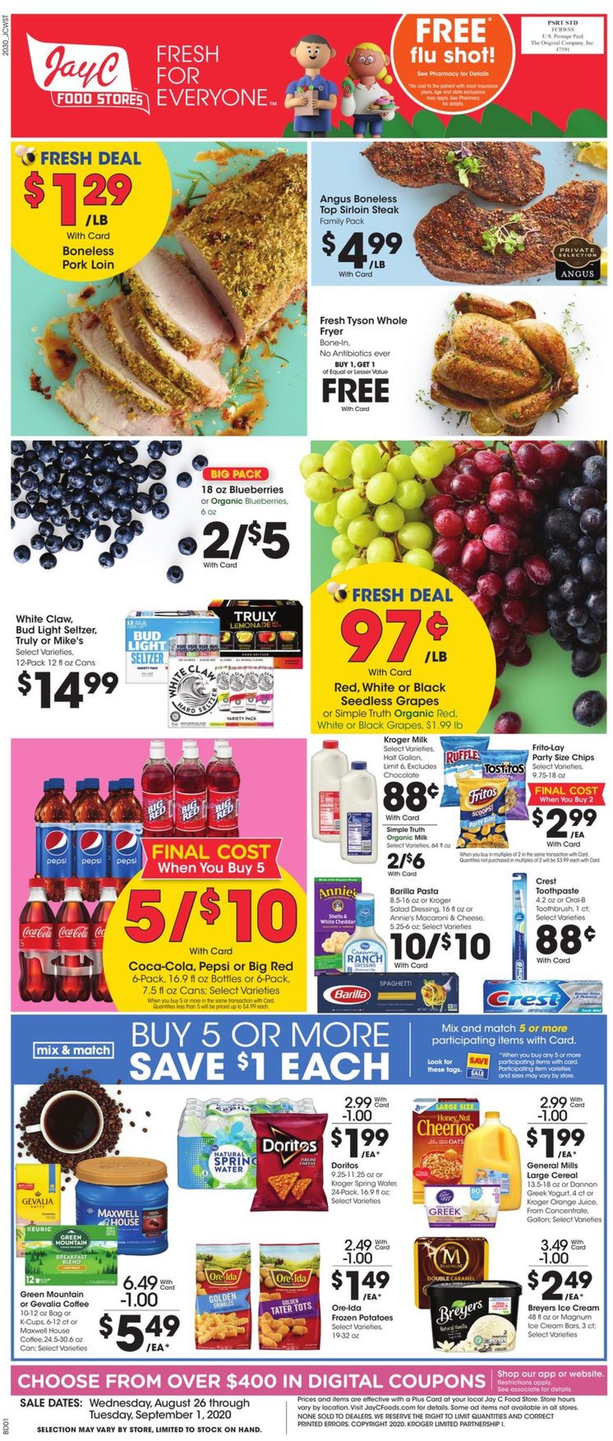 Jay C Food Stores Weekly Ad Circular - valid 08/26-09/01/2020