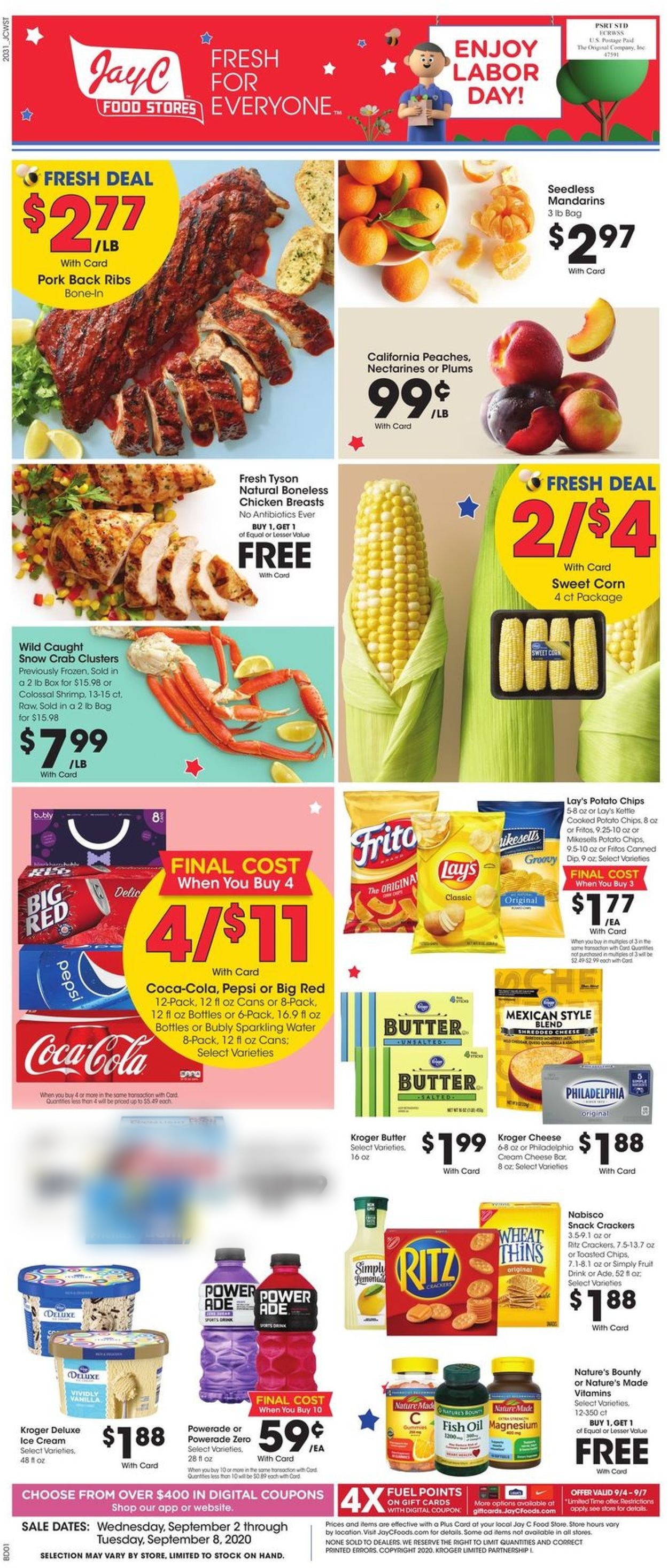 Jay C Food Stores Weekly Ad Circular - valid 09/02-09/08/2020