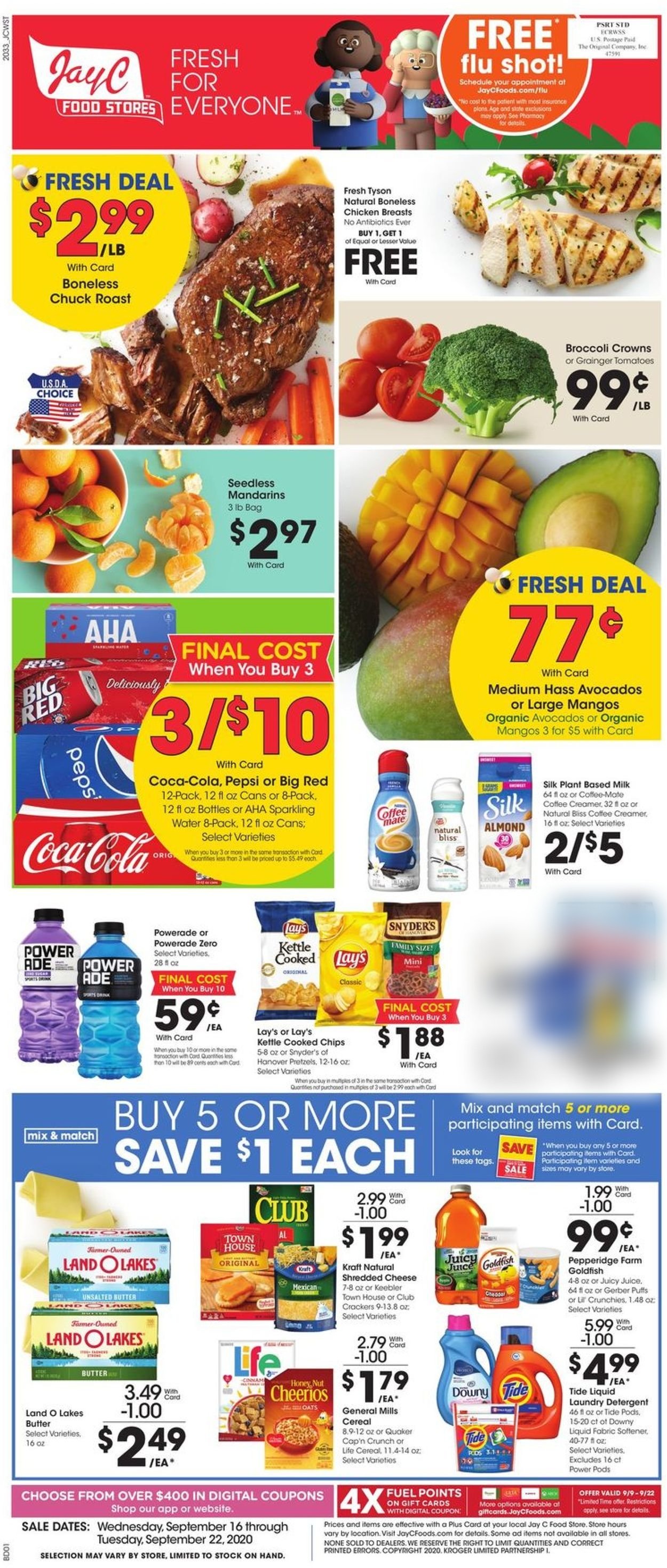 Jay C Food Stores Weekly Ad Circular - valid 09/16-09/22/2020