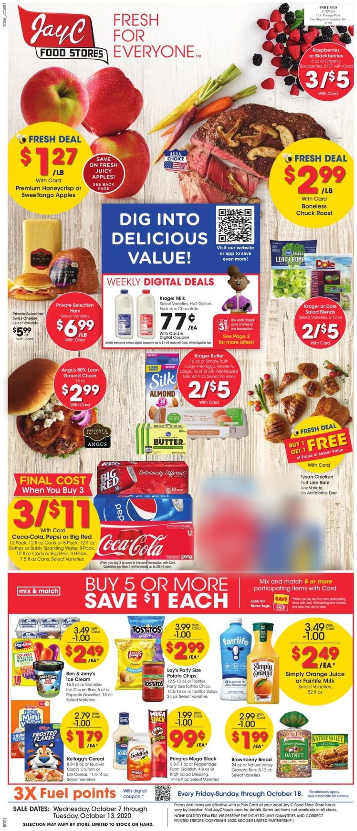 Jay C Food Stores Weekly Ad Circular - valid 10/07-10/13/2020