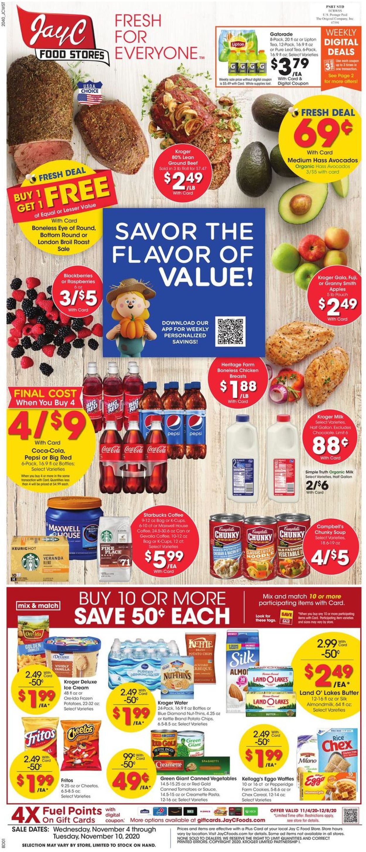 Jay C Food Stores Weekly Ad Circular - valid 11/04-11/10/2020