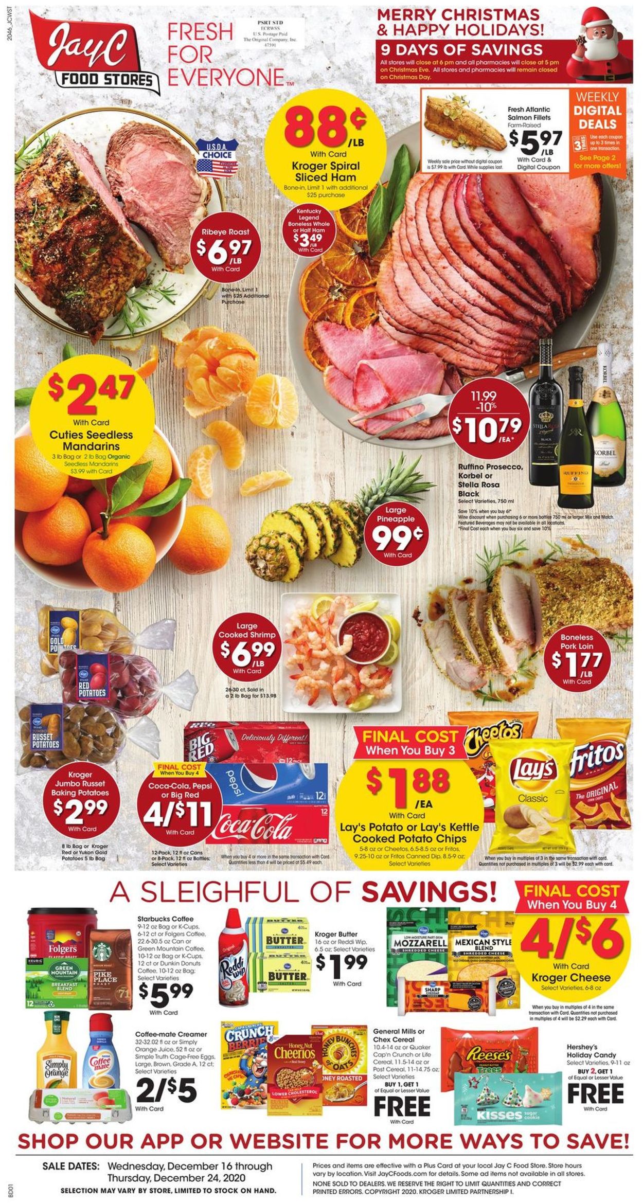 Jay C Food Stores Christmas Ad 2020 Weekly Ad Circular - valid 12/16-12/24/2020
