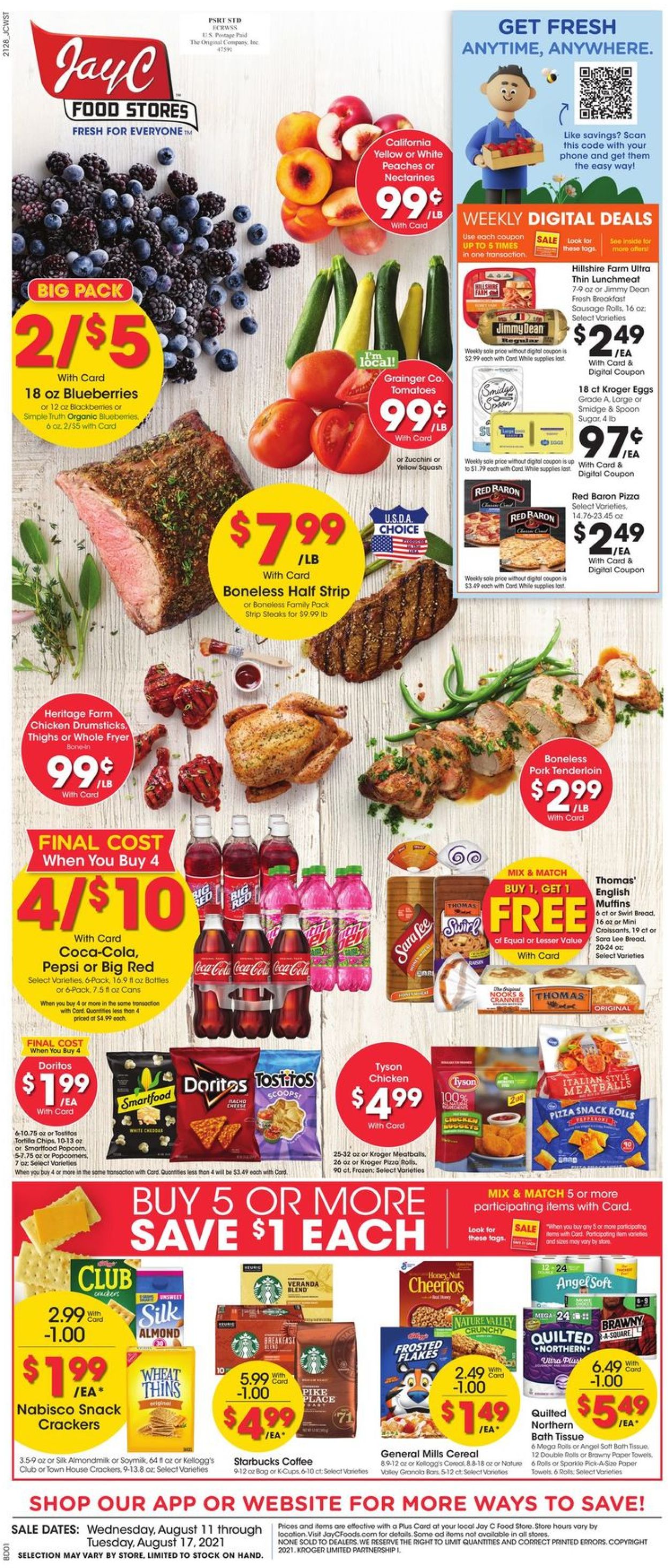 Jay C Food Stores Weekly Ad Circular - valid 08/11-08/17/2021