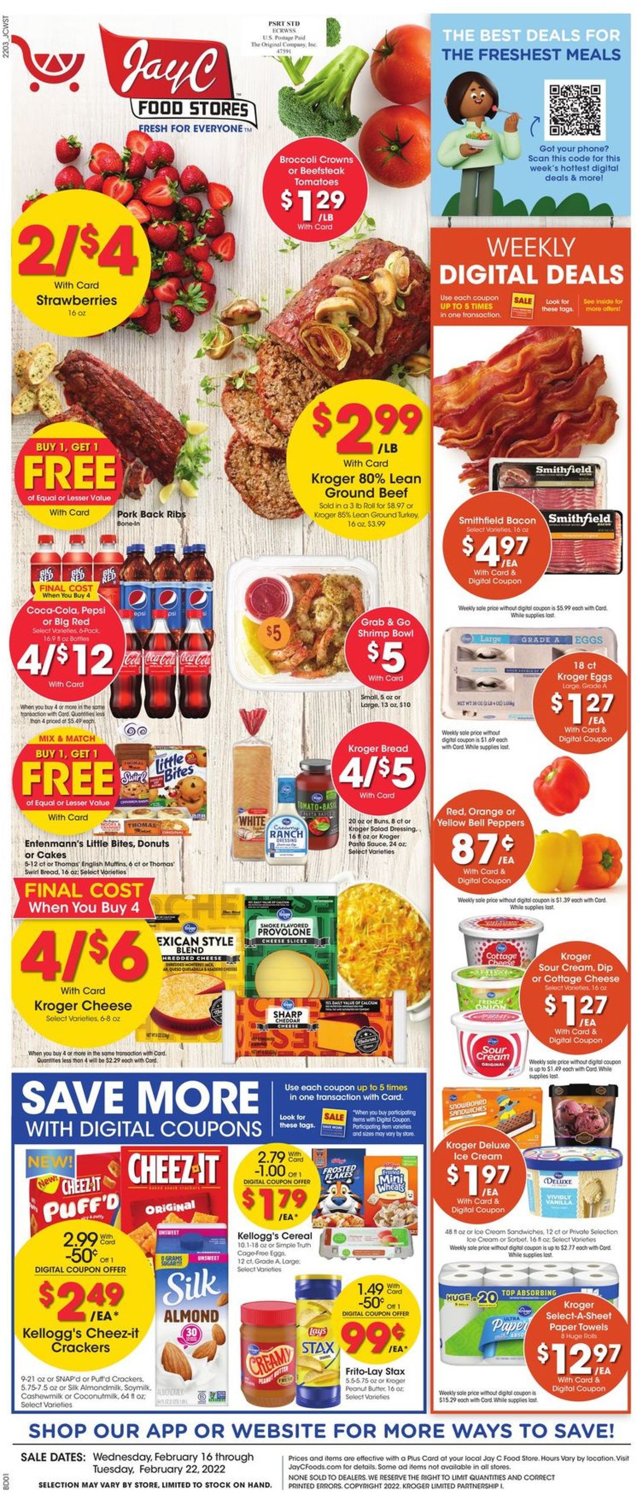 Jay C Food Stores Weekly Ad Circular - valid 02/16-02/22/2022