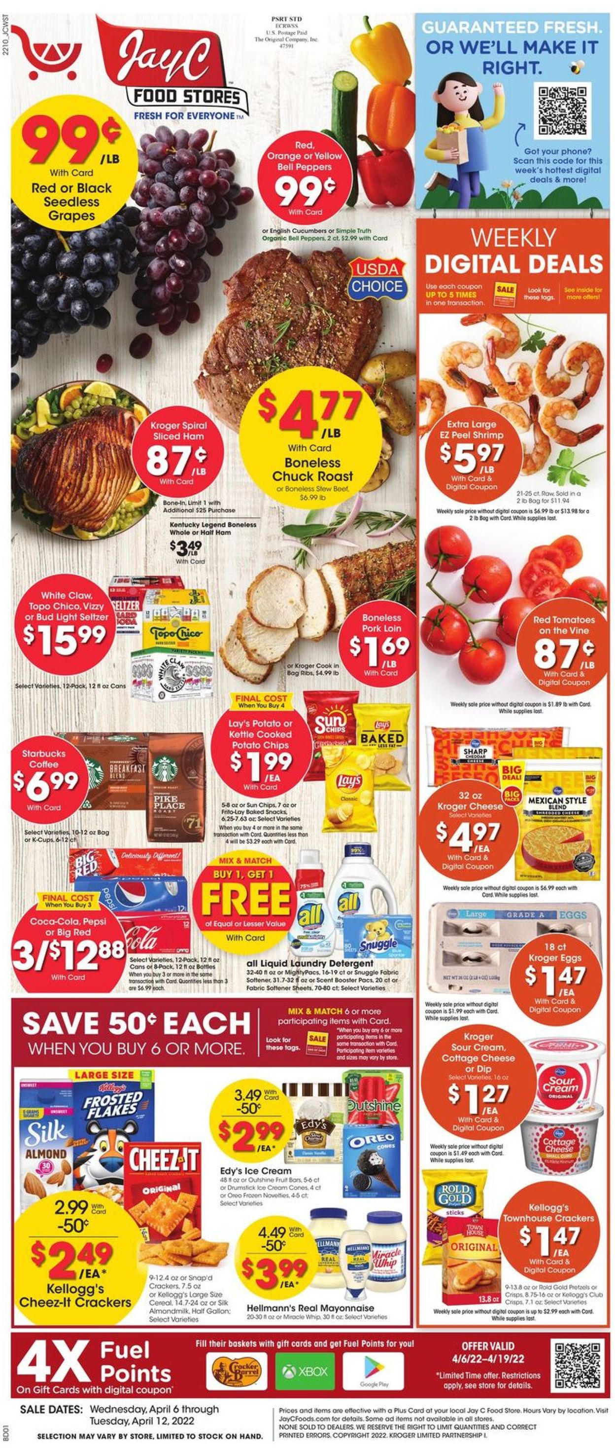 Jay C Food Stores EASTER 2022 Weekly Ad Circular - valid 04/06-04/12/2022