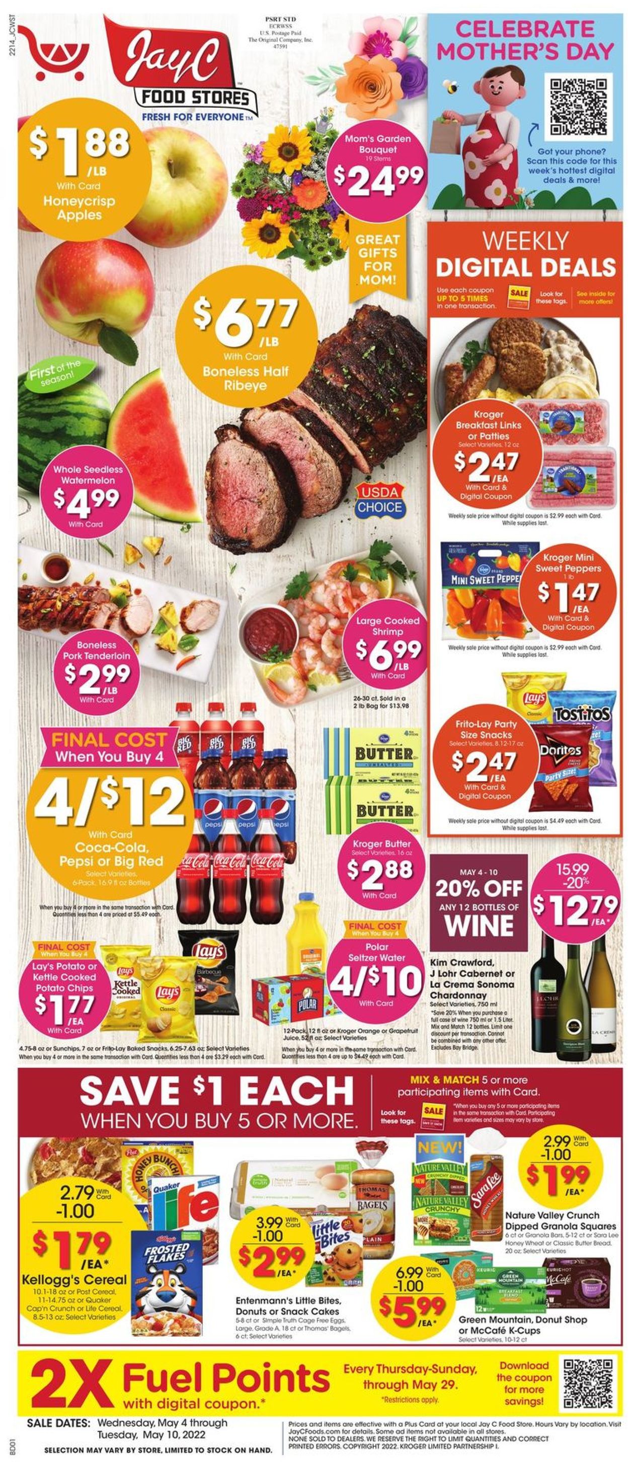 Jay C Food Stores Weekly Ad Circular - valid 05/04-05/10/2022