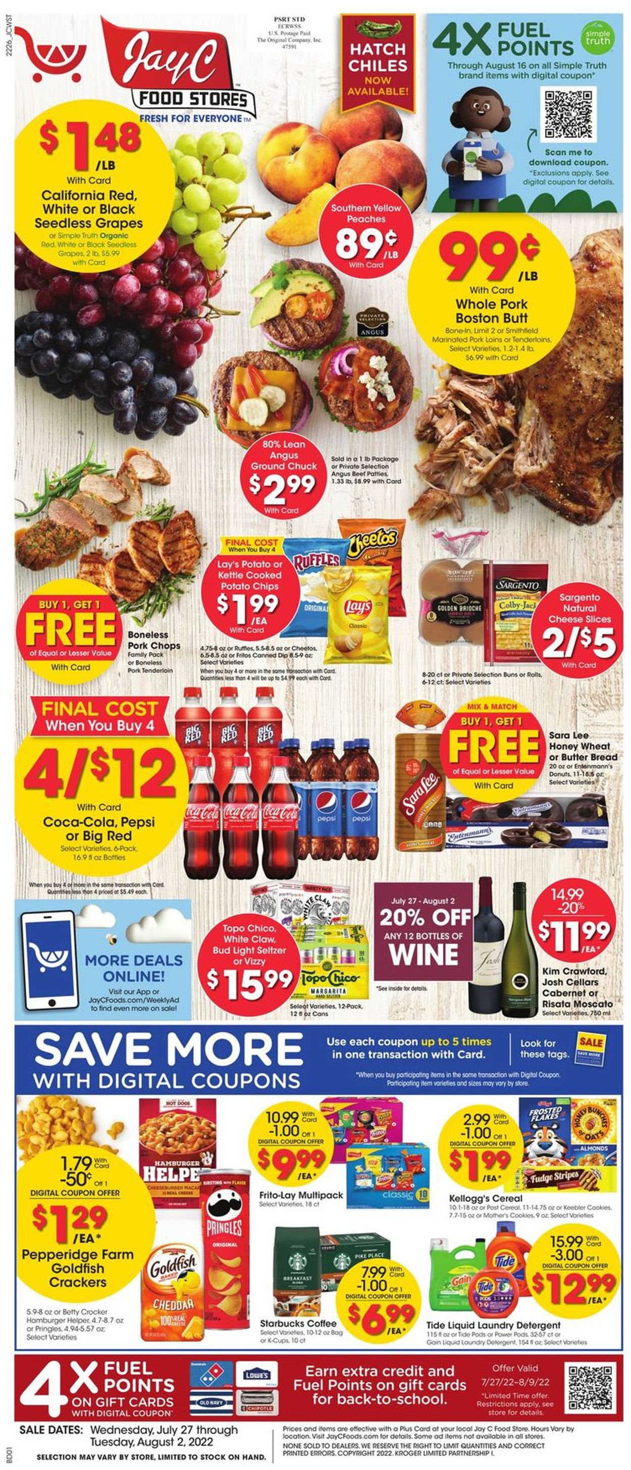 Jay C Food Stores Weekly Ad Circular - valid 07/27-08/02/2022