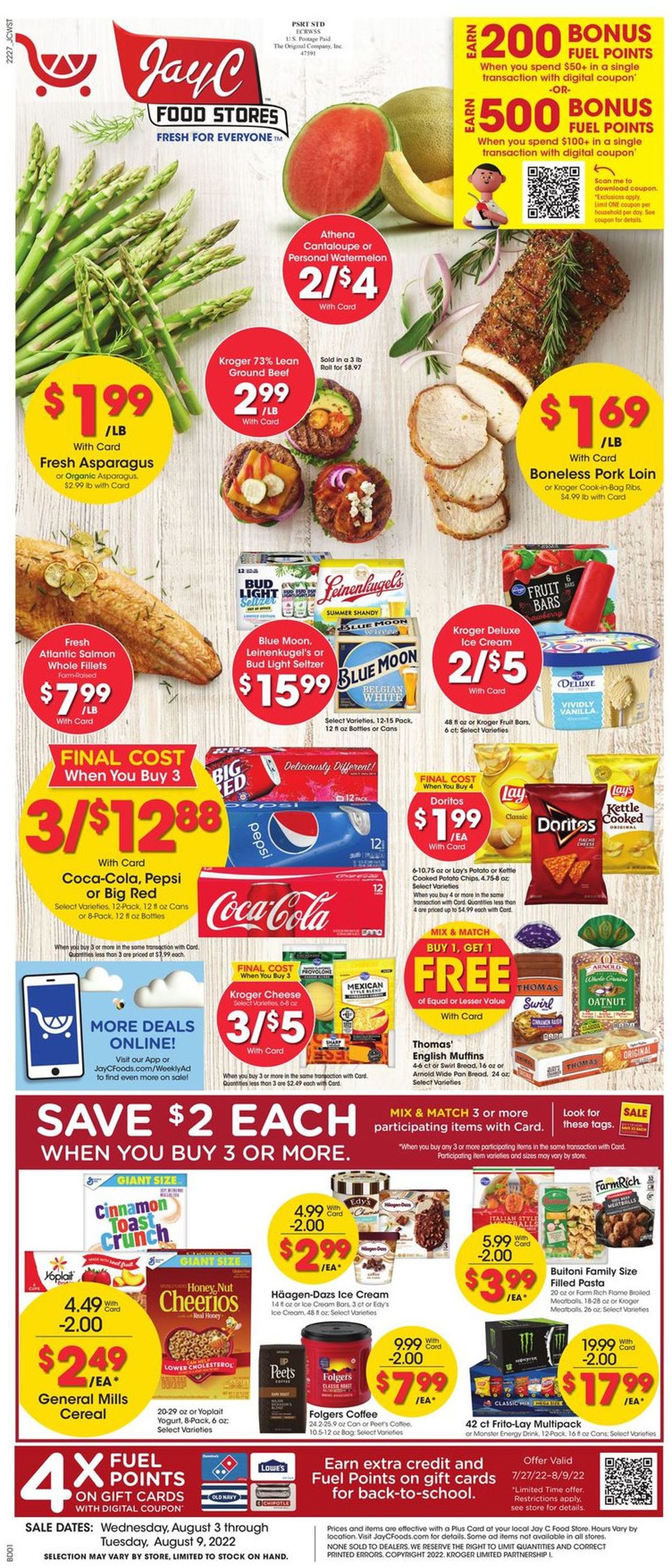 Jay C Food Stores Weekly Ad Circular - valid 08/03-08/09/2022