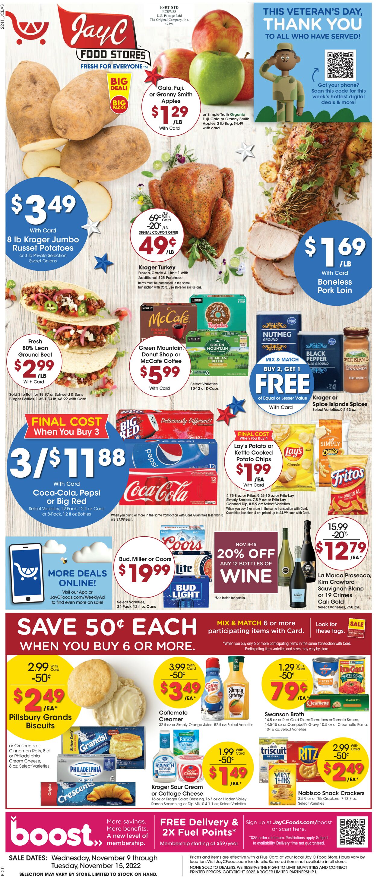 Jay C Food Stores Weekly Ad Circular - valid 11/09-11/15/2022