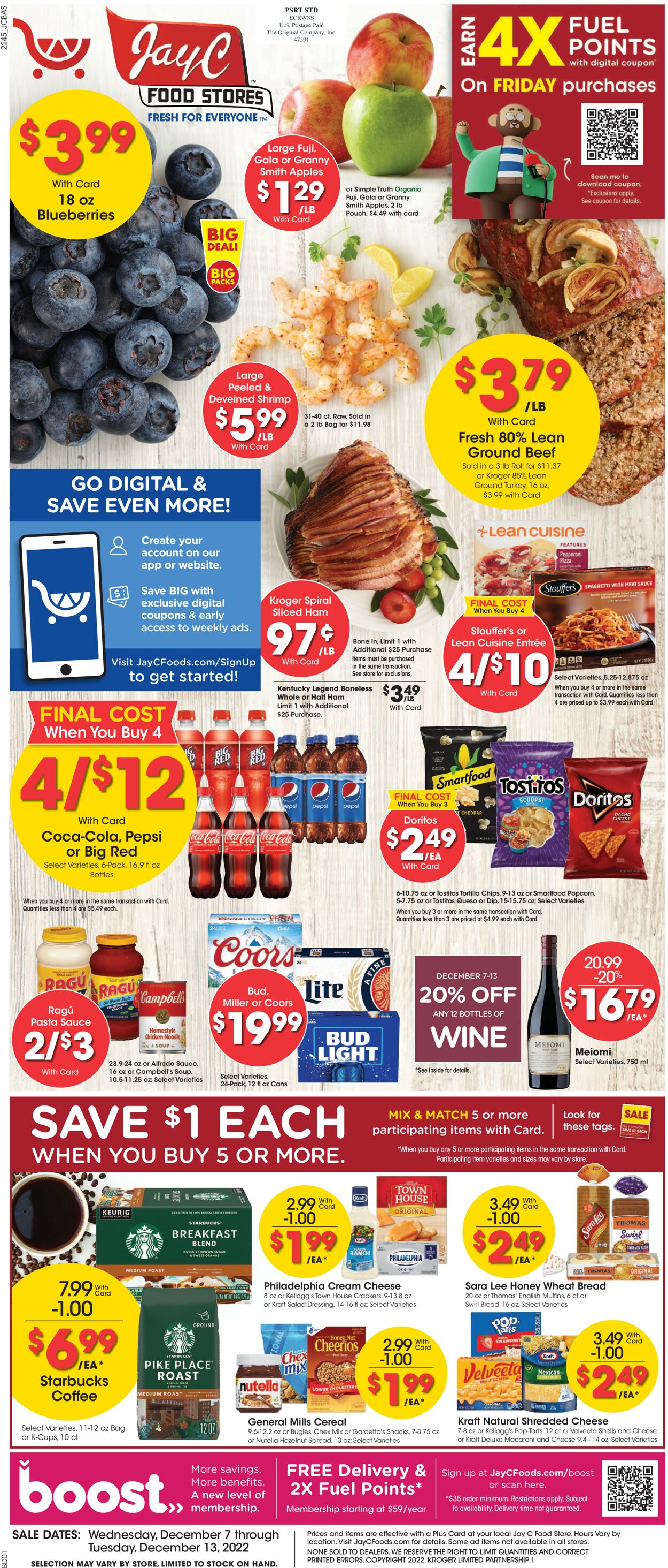 Jay C Food Stores Weekly Ad Circular - valid 12/07-12/13/2022