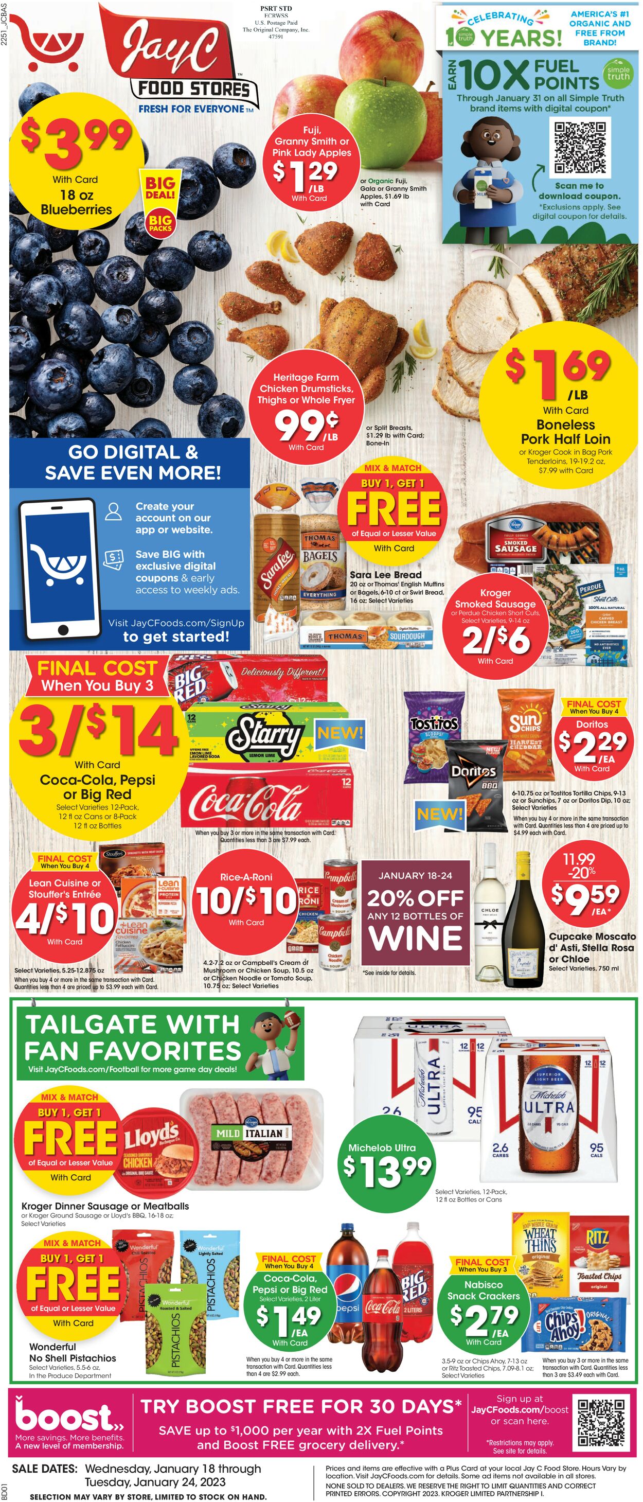 Jay C Food Stores Weekly Ad Circular - valid 01/18-01/24/2023