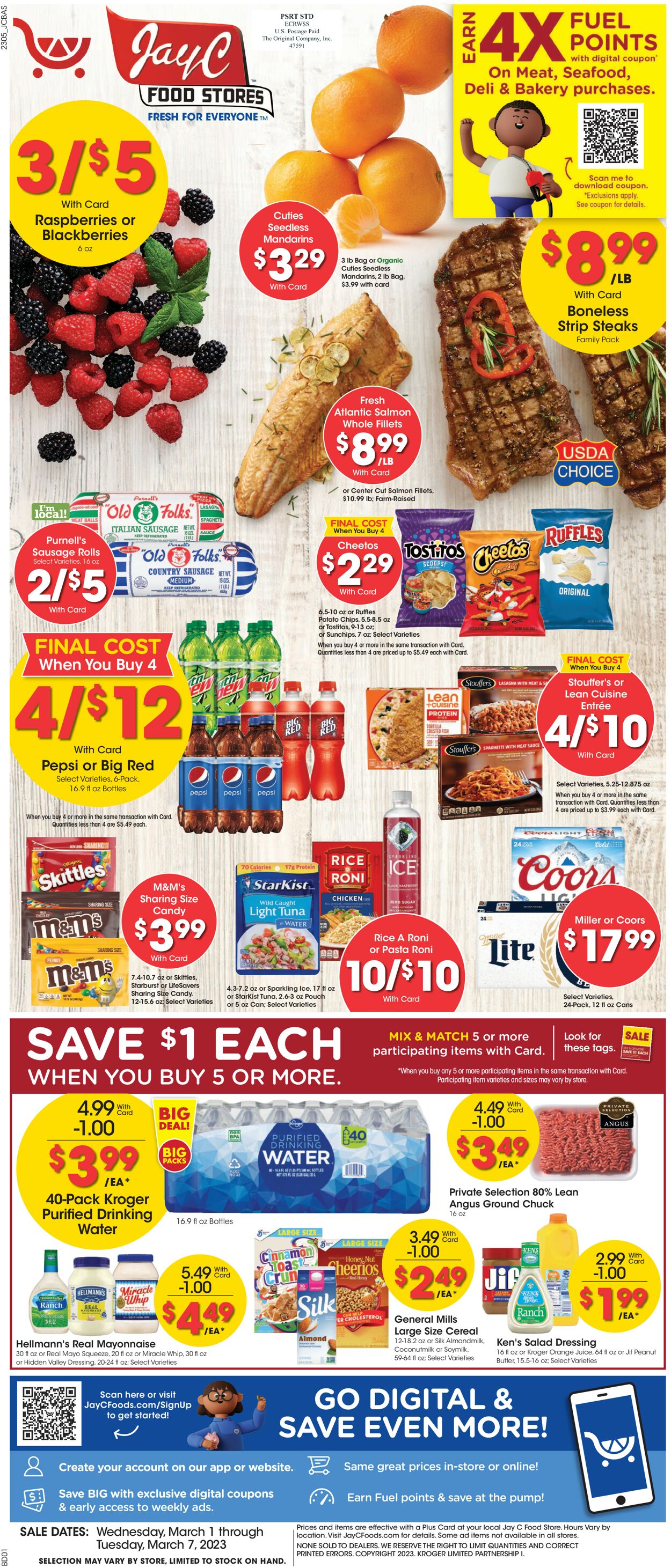 Jay C Food Stores Weekly Ad Circular - valid 03/01-03/07/2023