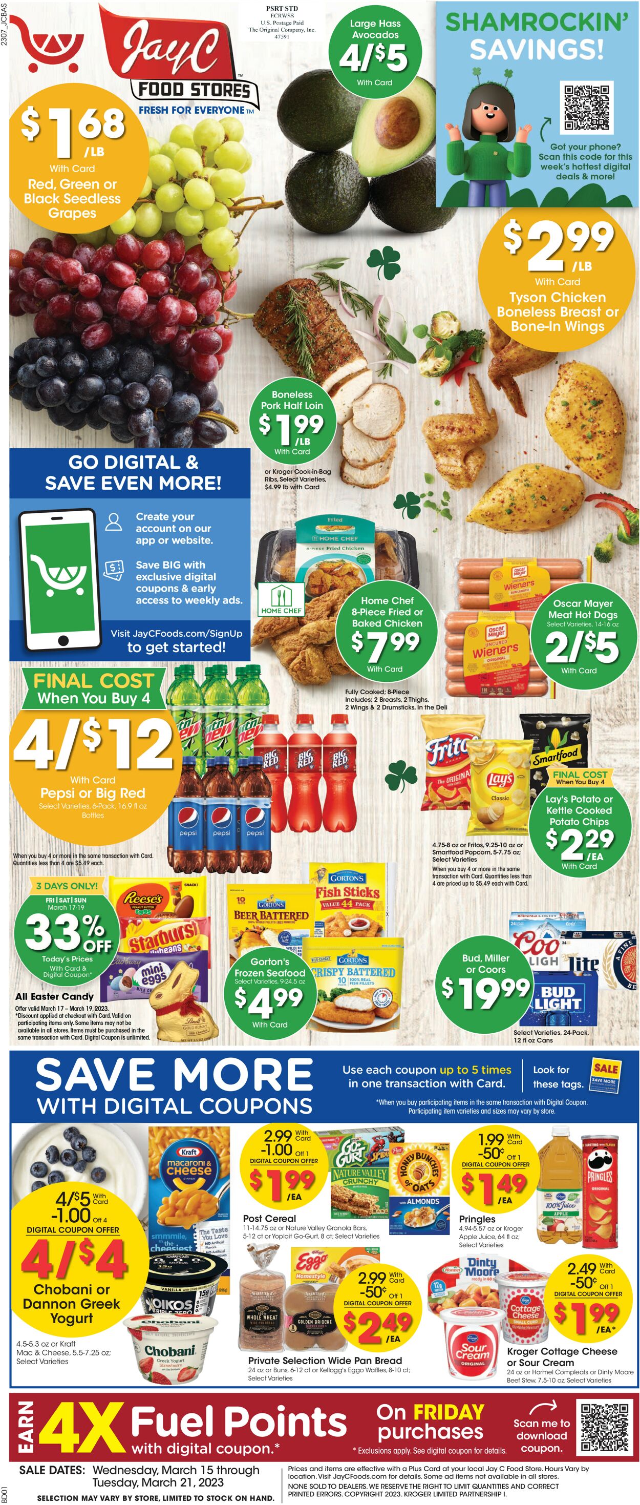 Jay C Food Stores Weekly Ad Circular - valid 03/15-03/21/2023
