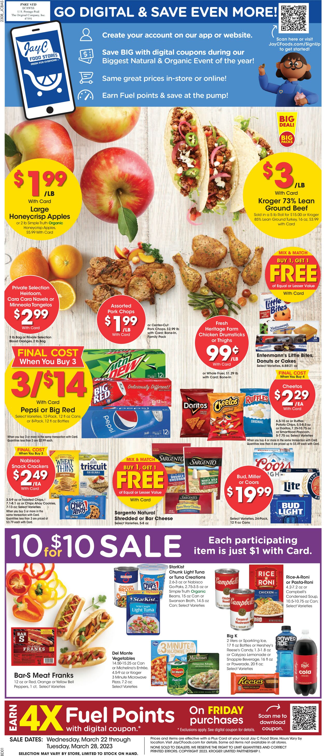 Jay C Food Stores Weekly Ad Circular - valid 03/22-03/28/2023