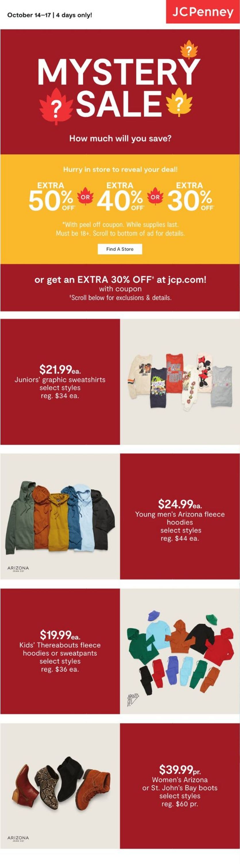 JCPenney Weekly Ad Circular - valid 10/14-10/17/2021