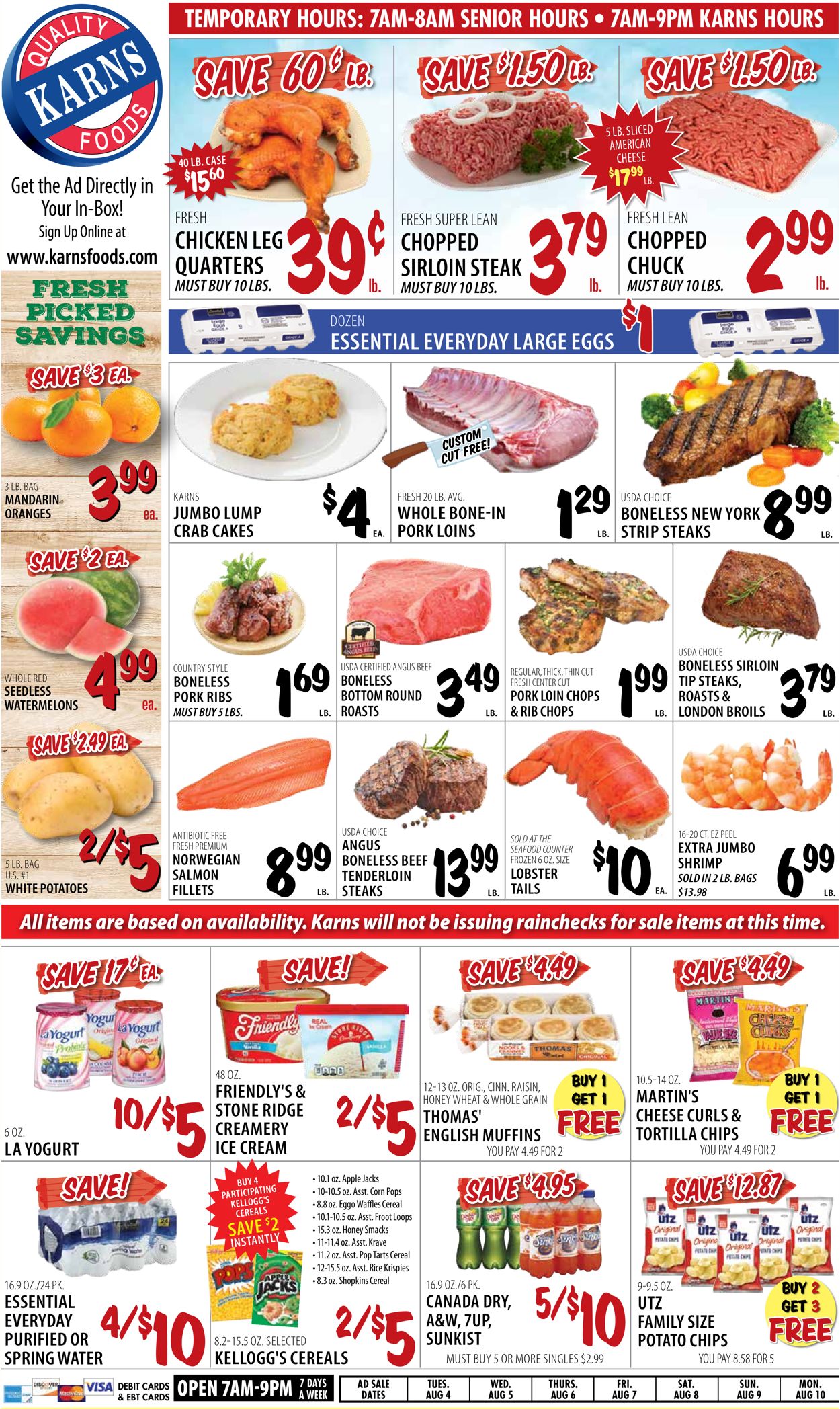 Karns Quality Foods Weekly Ad Circular - valid 08/04-08/10/2020