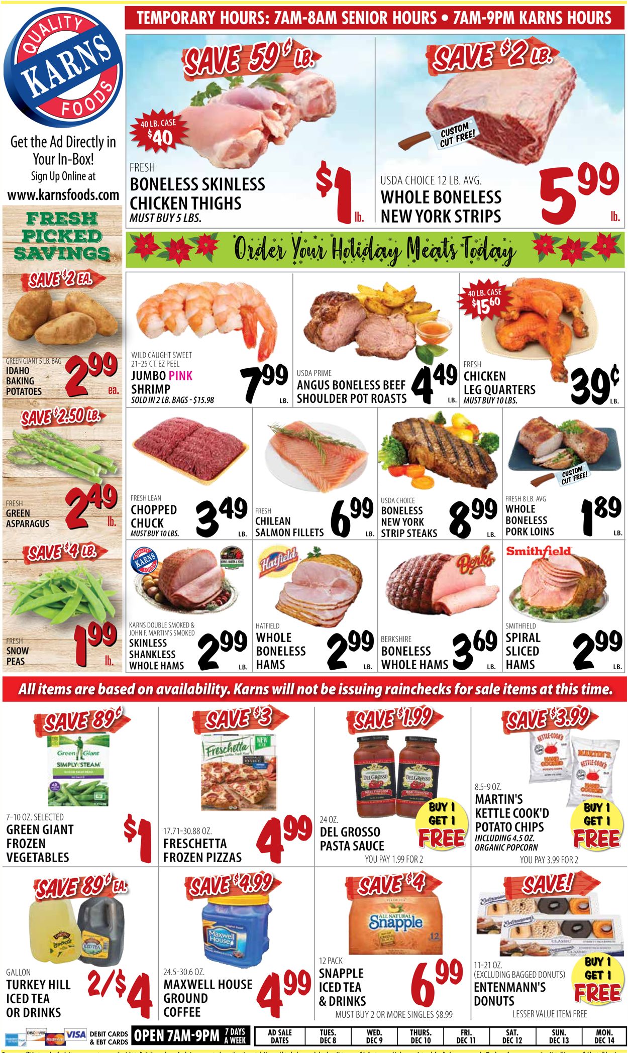 Karns Quality Foods Weekly Ad Circular - valid 12/08-12/14/2020
