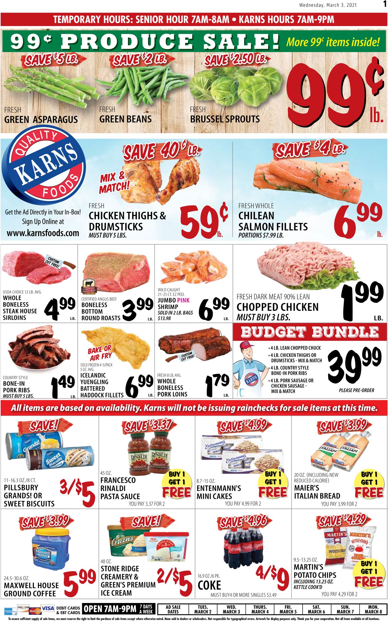 Karns Quality Foods Weekly Ad Circular - valid 03/02-03/08/2021