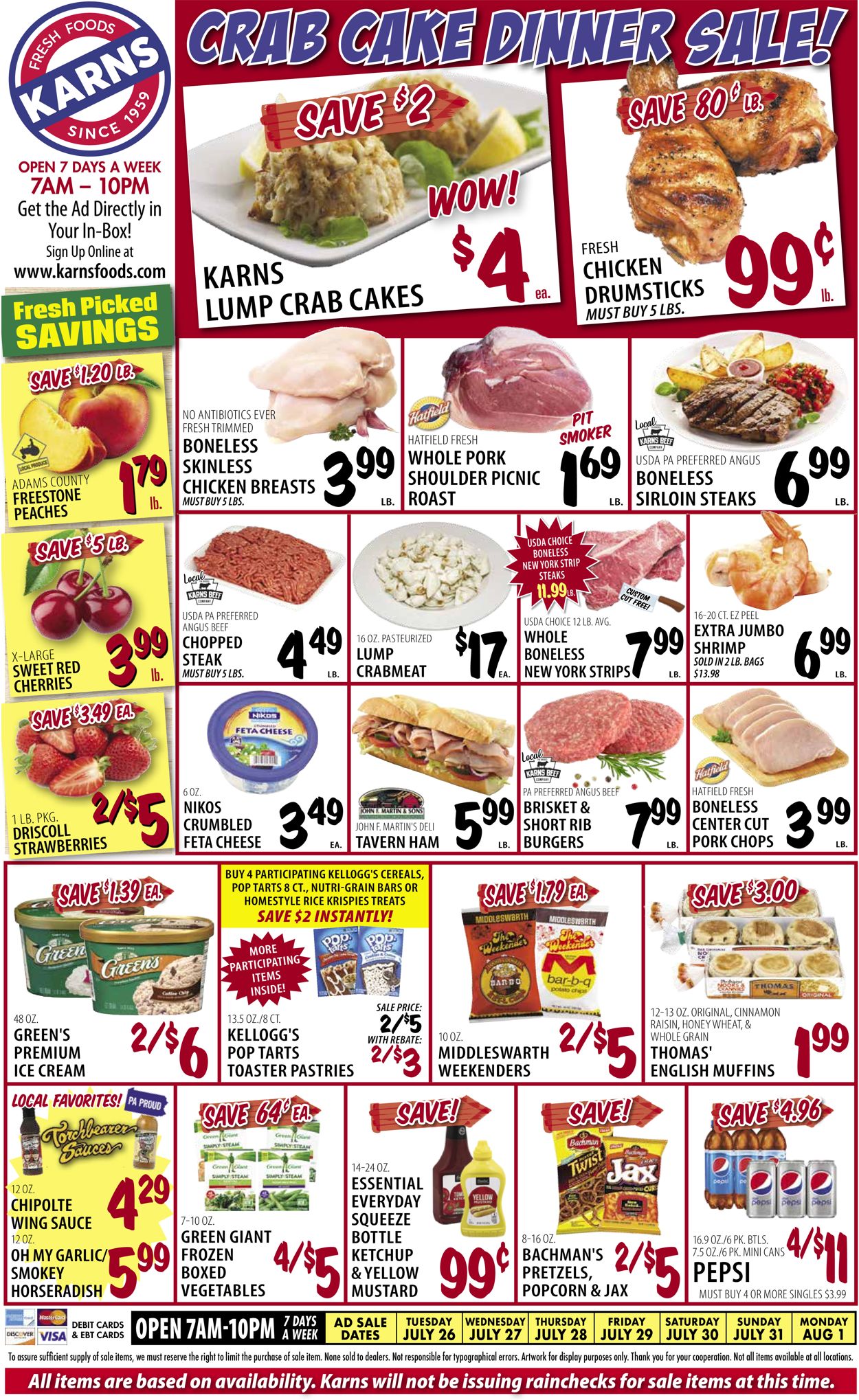 Karns Quality Foods Weekly Ad Circular - valid 07/26-08/01/2022