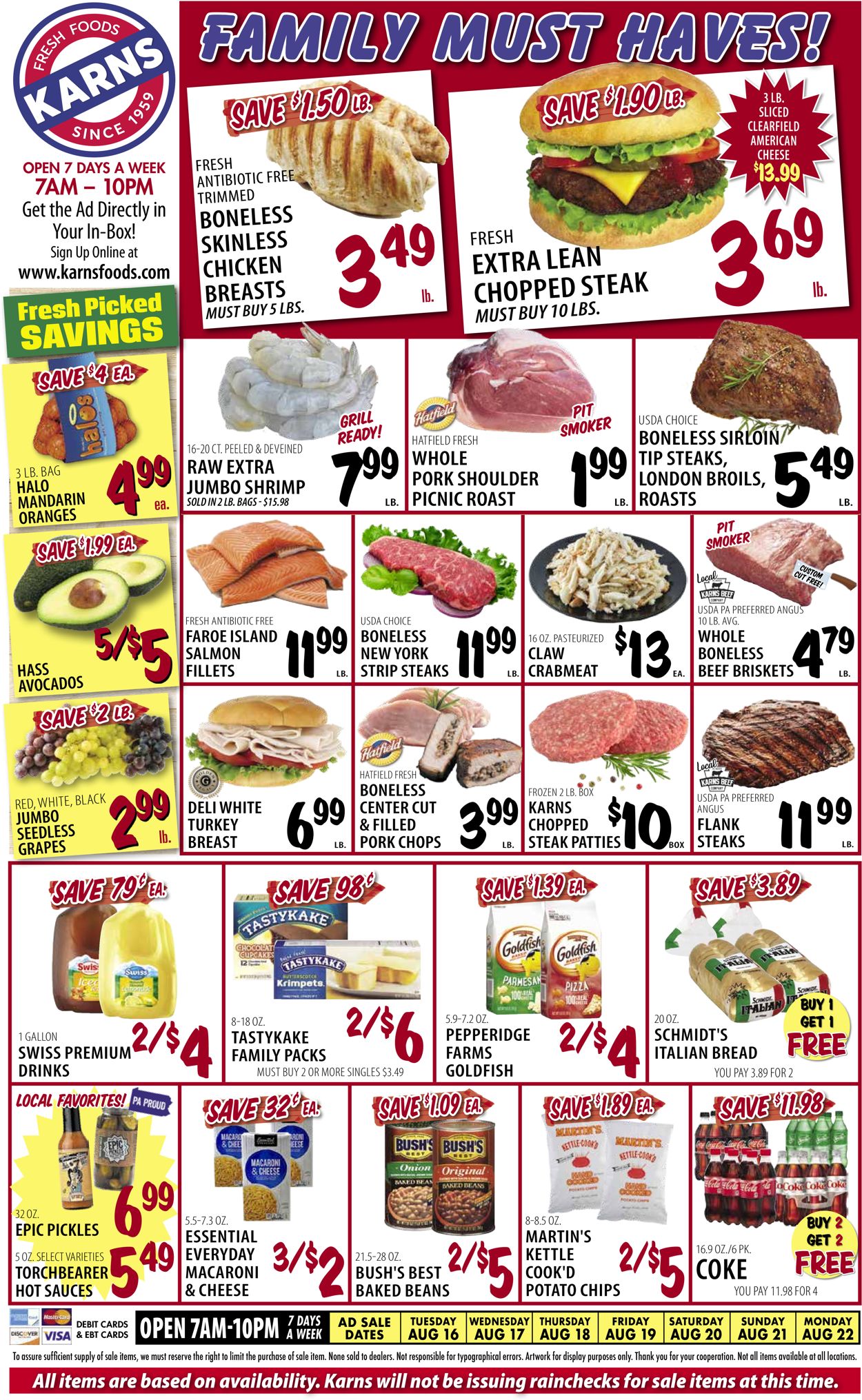 Karns Quality Foods Weekly Ad Circular - valid 08/16-08/22/2022