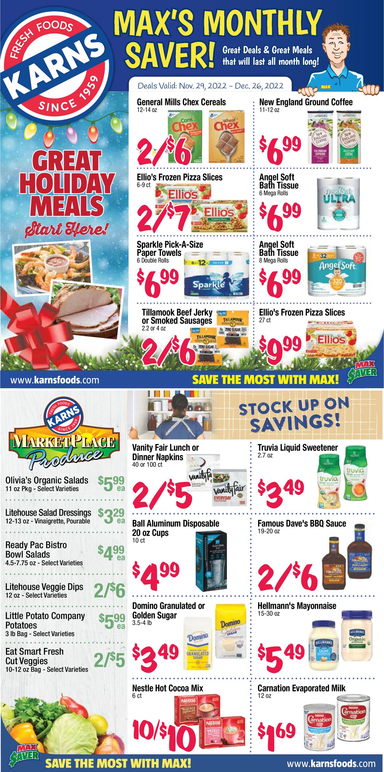 Karns Quality Foods Weekly Ad Circular - valid 11/29-12/26/2022
