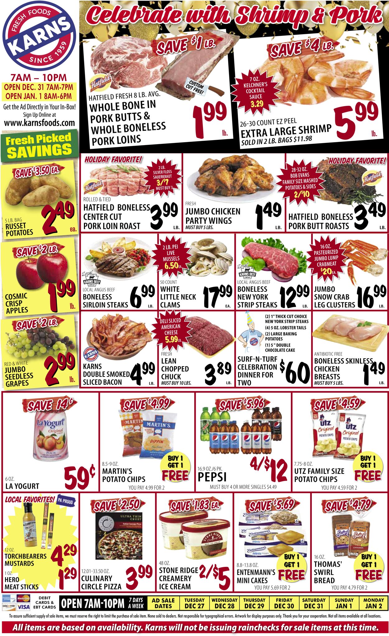 Karns Quality Foods Weekly Ad Circular - valid 12/27-01/02/2023