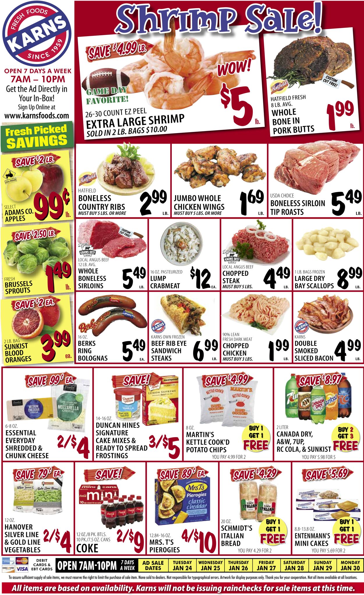 Karns Quality Foods Weekly Ad Circular - valid 01/24-01/30/2023