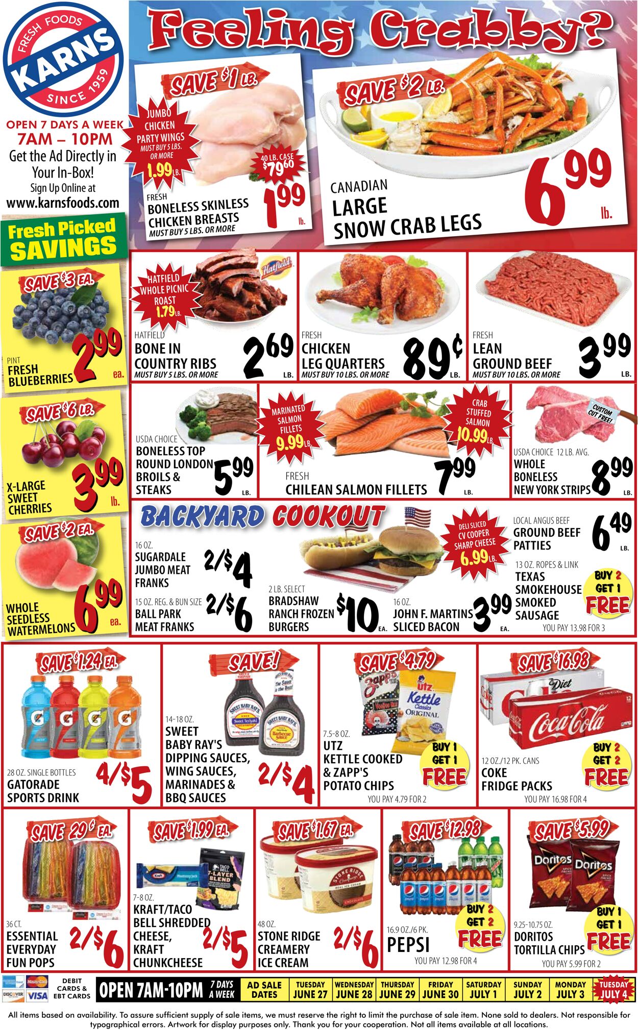 Karns Quality Foods Weekly Ad Circular - valid 06/27-07/03/2023