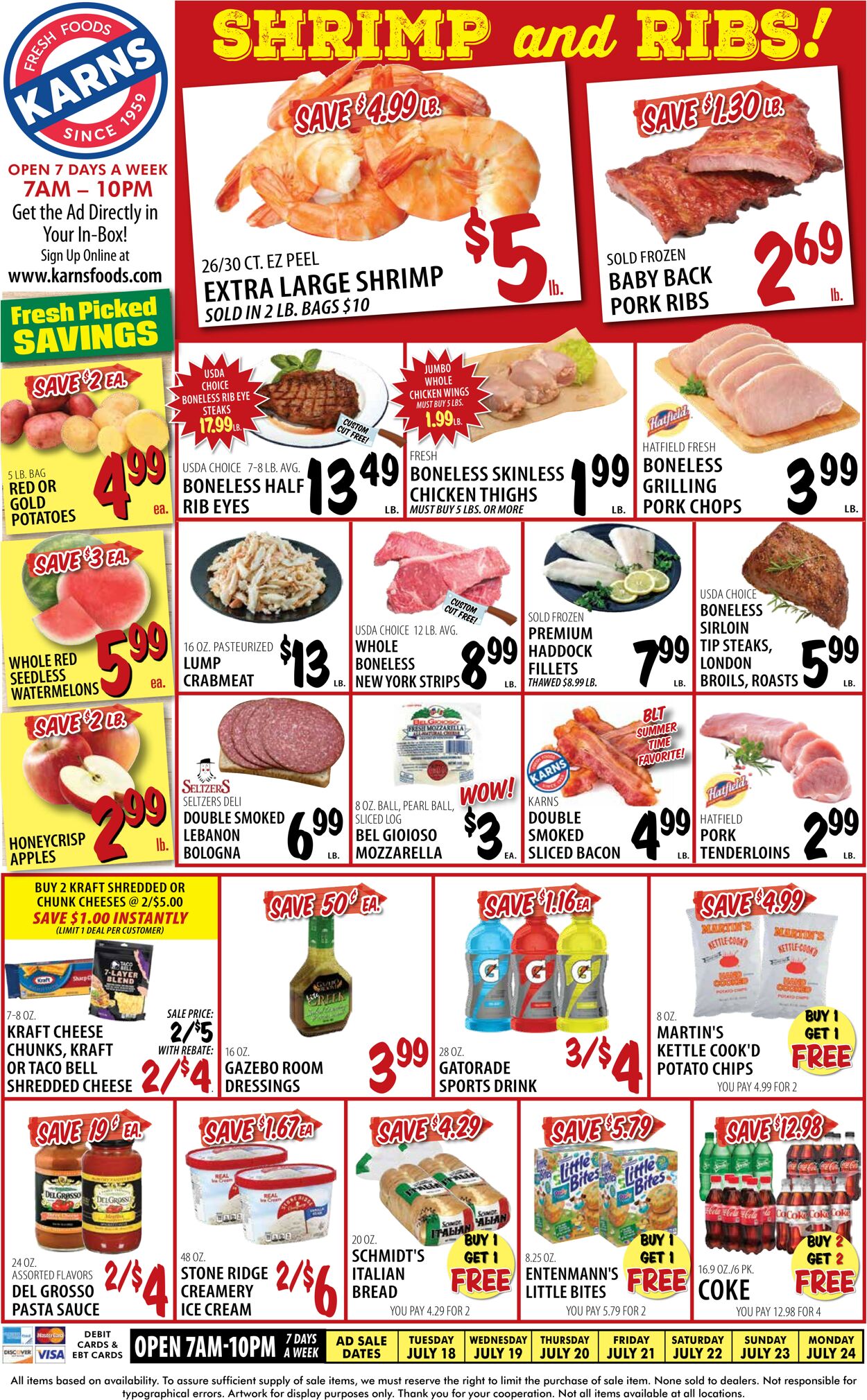 Karns Quality Foods Weekly Ad Circular - valid 07/18-07/24/2023
